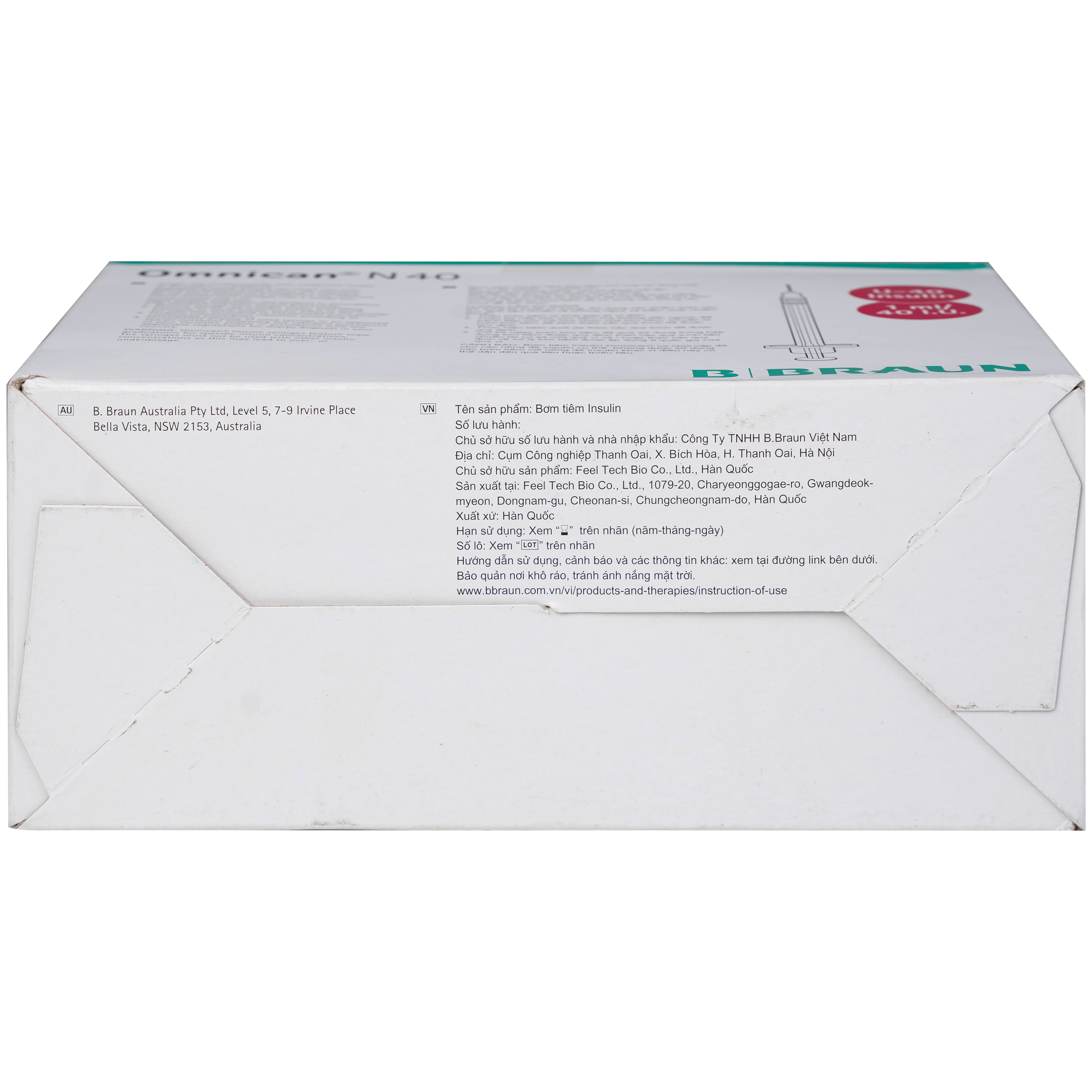 Hình ảnh Bơm tiêm Insulin Omnican N40 B.Braun dùng tiêm insulin dưới da (100 cái)