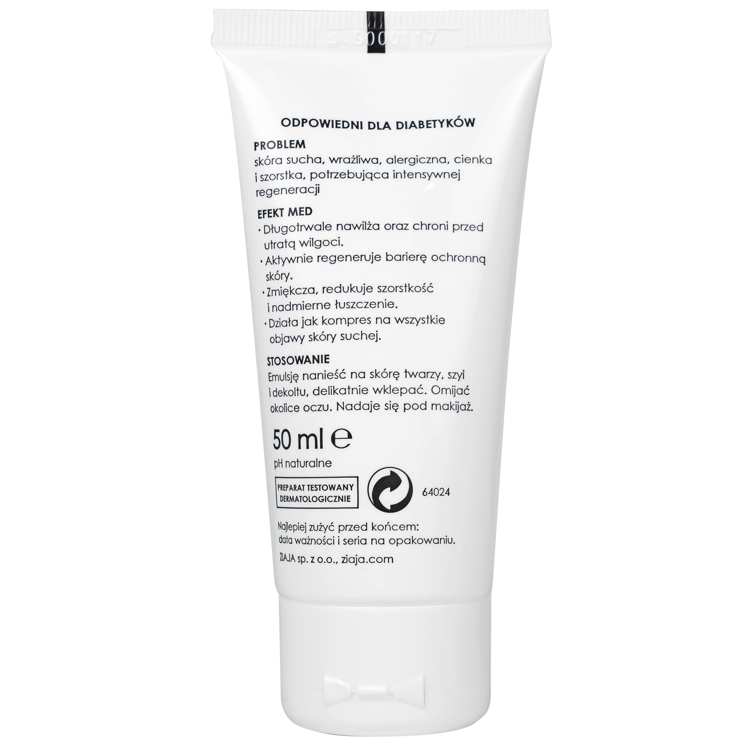Hình ảnh Nhũ tương bôi Ziaja Med 3% Urea mềm da, dưỡng ẩm (50ml)