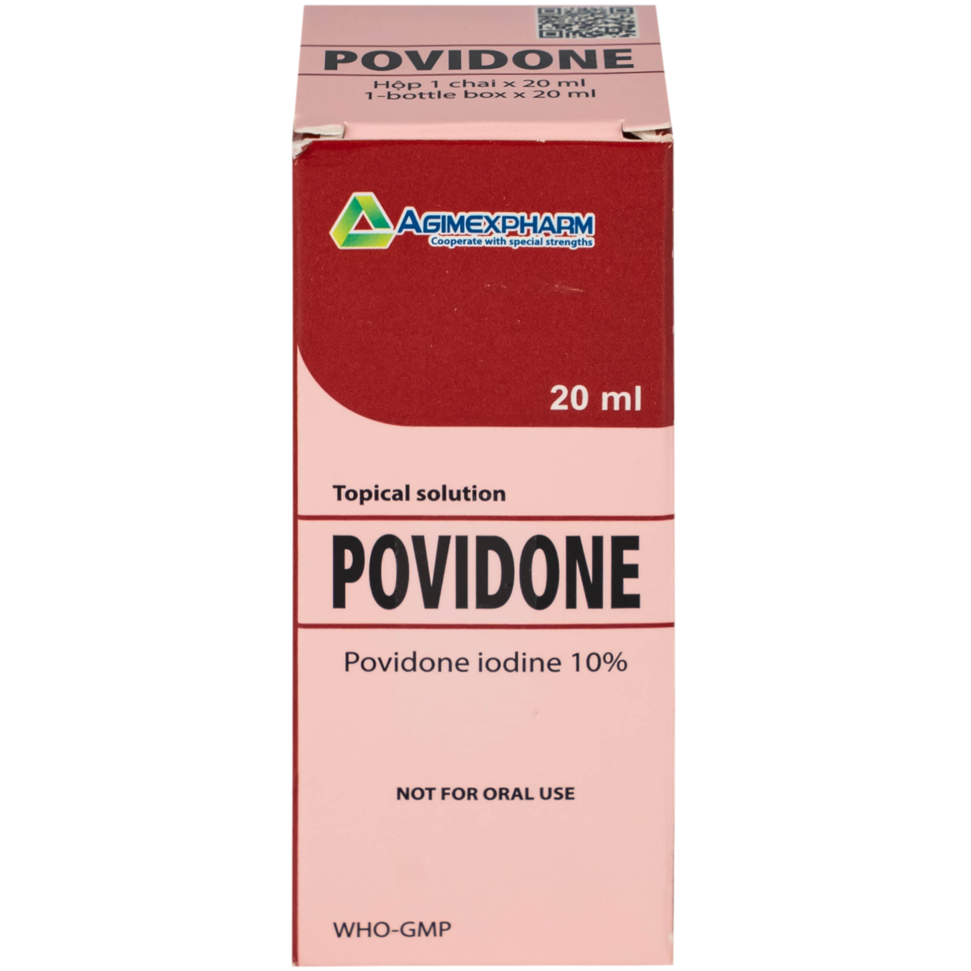 Hình ảnh Povidone 10% Agimex 20ML sát trùng vết thương hay phẫu thuật, vết loét sâu
