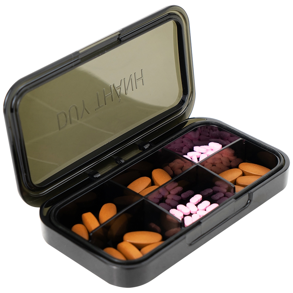 Hình ảnh Hộp phân liều thuốc 6 ngăn A29 Duy Thành màu trà