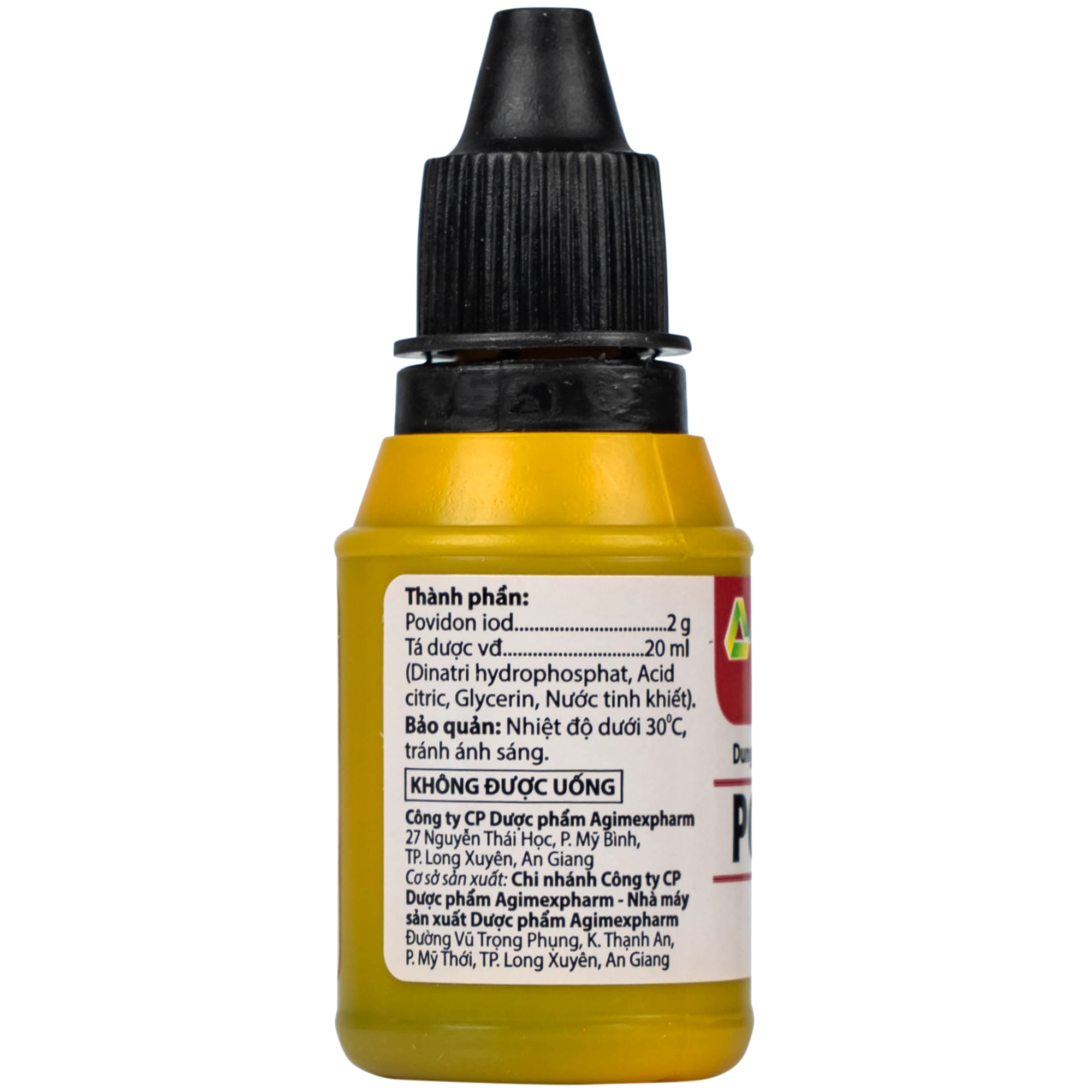 Hình ảnh Povidone 10% Agimex 20ML sát trùng vết thương hay phẫu thuật, vết loét sâu