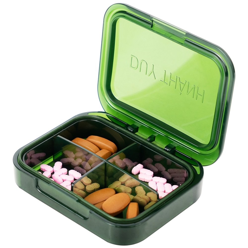 Hình ảnh Hộp phân liều thuốc 4 ngăn A31 Duy Thành màu xanh