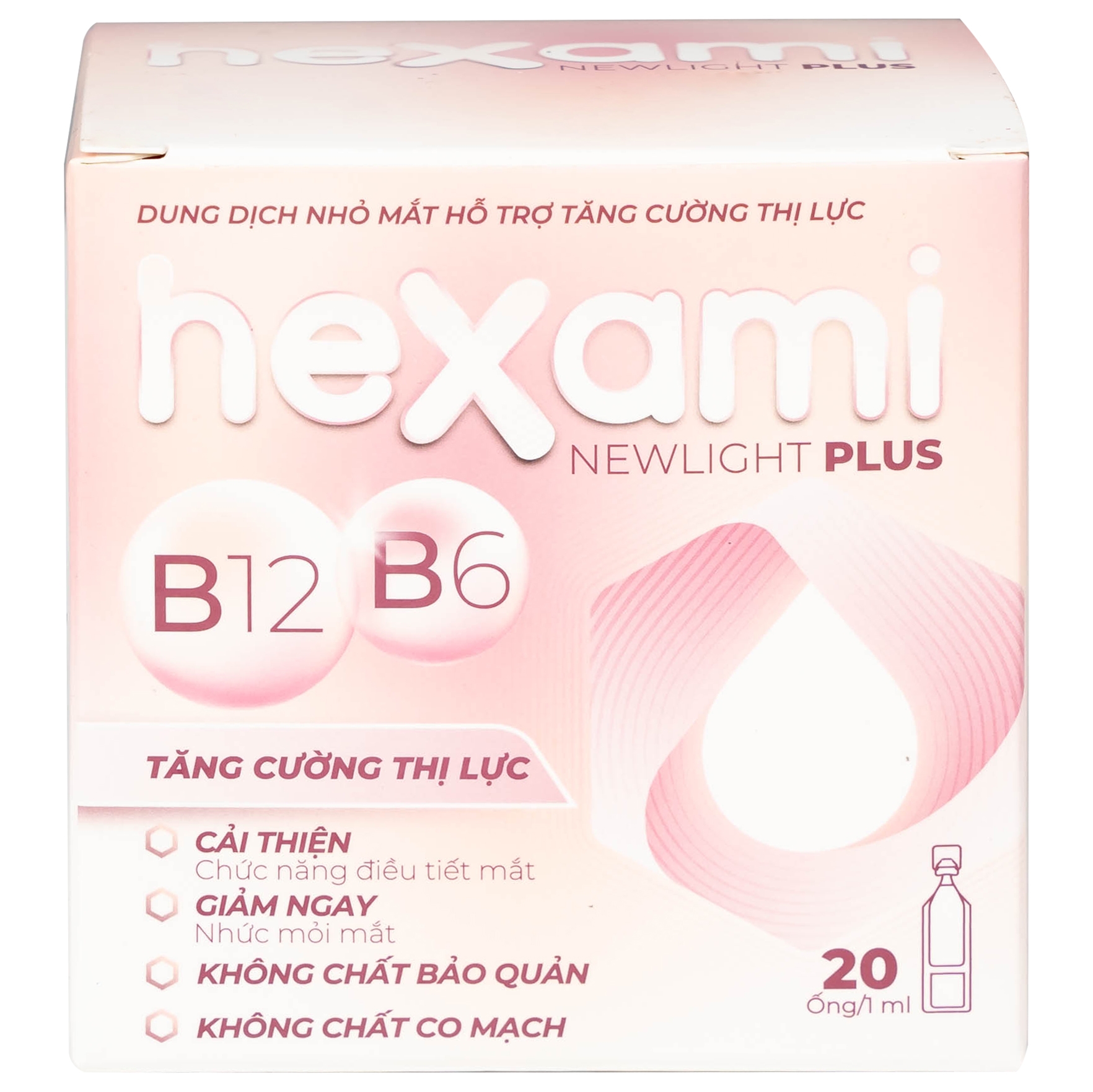 Hình ảnh Dung dịch nhỏ mắt Hexami Newlight Plus CPC1HN giảm mỏi mắt, mờ mắt, ngứa mắt, mắt đỏ (4 vỉ x 5 ống)