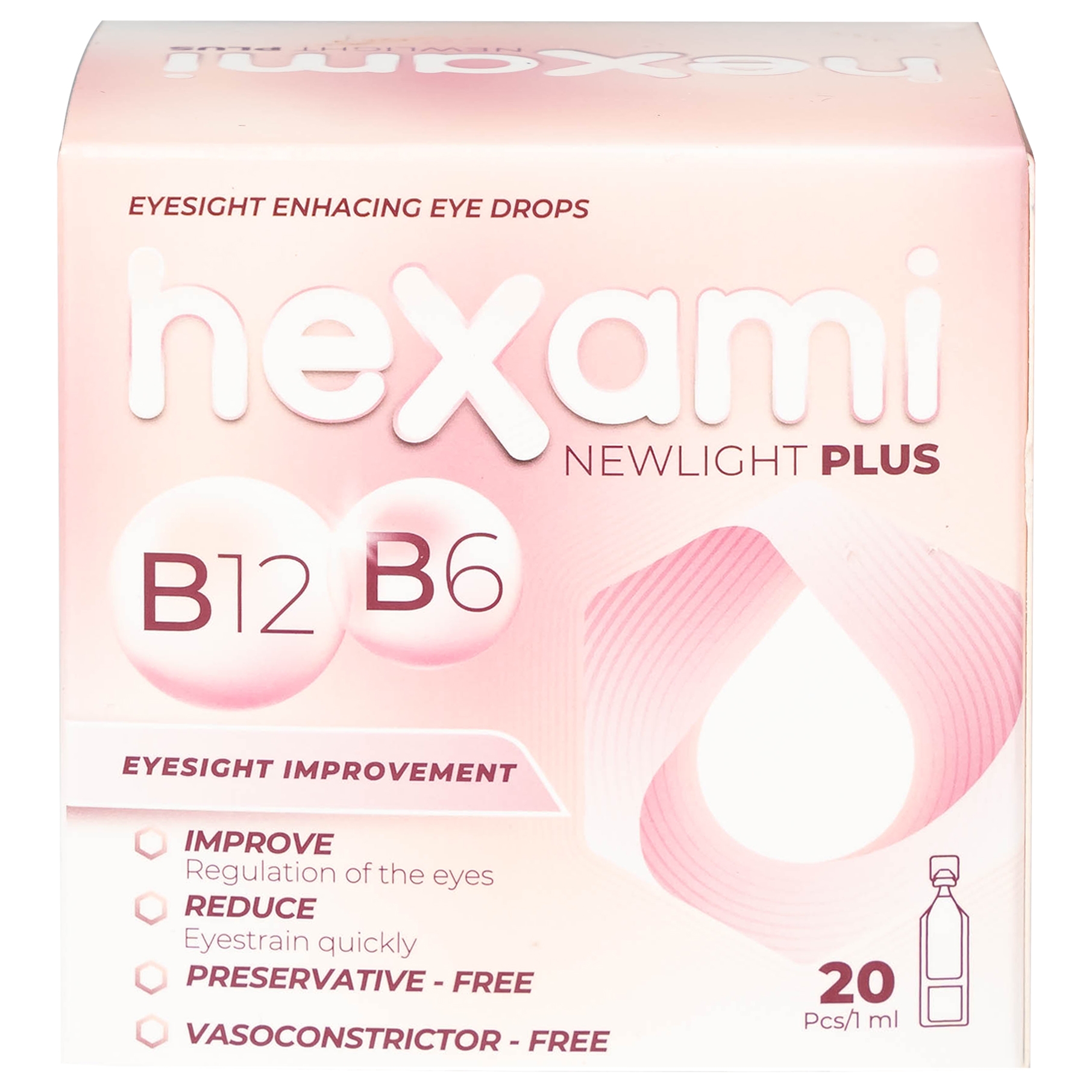 Hình ảnh Dung dịch nhỏ mắt Hexami Newlight Plus CPC1HN giảm mỏi mắt, mờ mắt, ngứa mắt, mắt đỏ (4 vỉ x 5 ống)