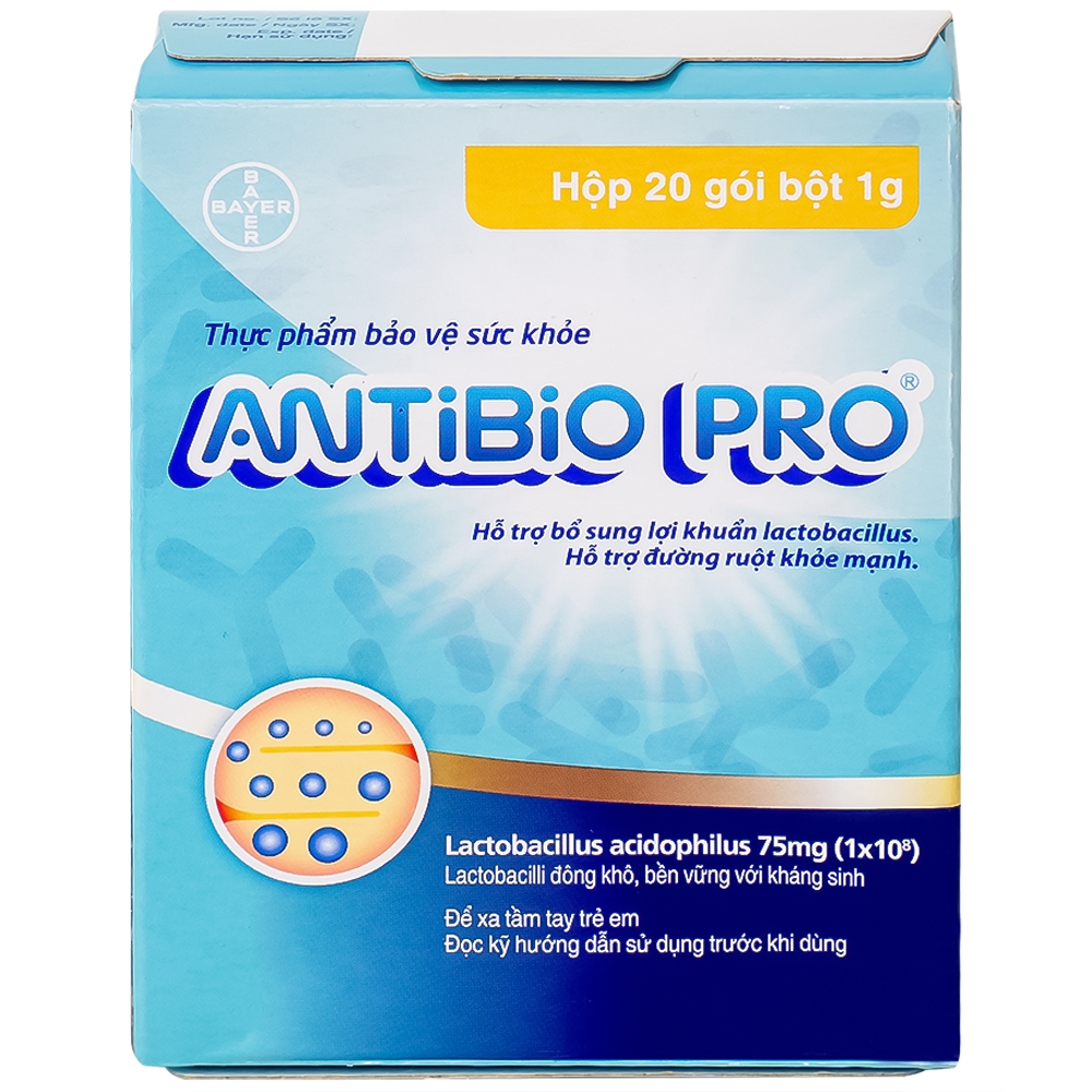 Hình ảnh Thực phẩm bảo vệ sức khỏe Antibio Pro hỗ trợ bổ sung lợi khuẩn lactobacillus (20 gói x 1g)