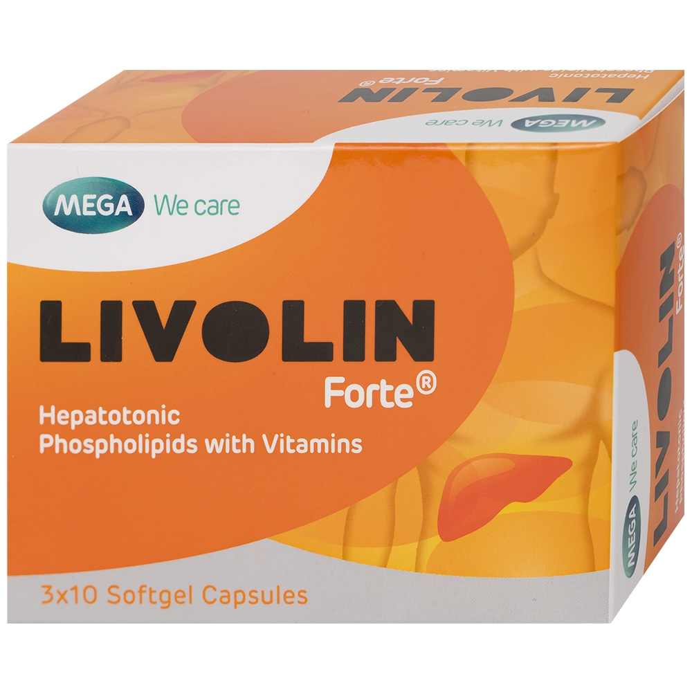 Hình ảnh Thuốc Livolin Forte Mega We Care điều trị viêm gan cấp, bán cấp và viêm gan mạn tính, xơ gan (3 vỉ x 10 viên)