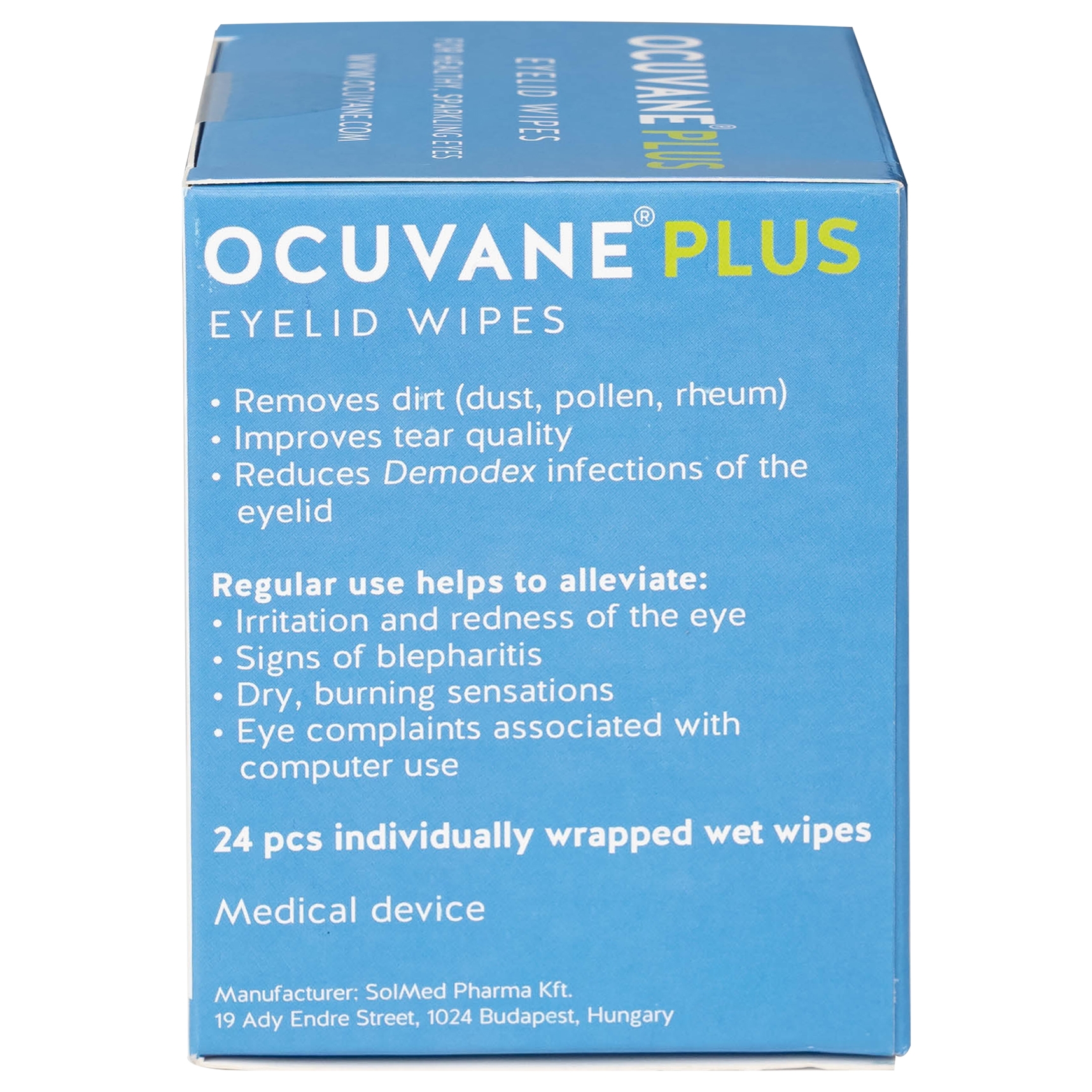 Hình ảnh Gạc lau mi mắt Ocuvane Plus Sucs làm sạch hiệu quả bụi bẩn và phấn hoa đọng lại trên mi (24 miếng)