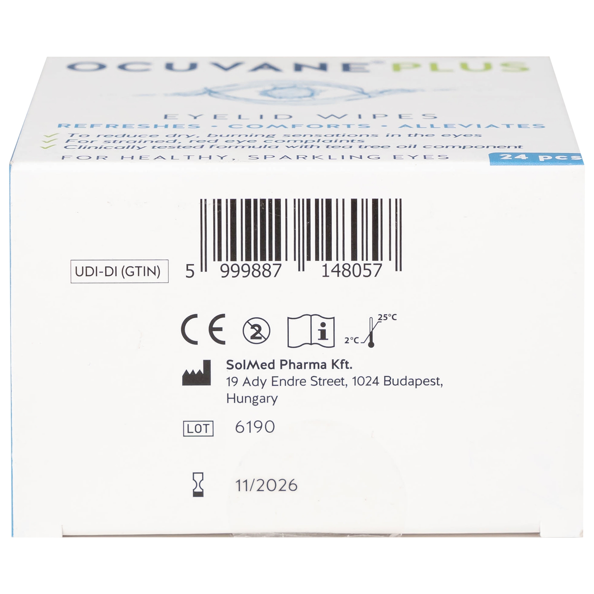 Hình ảnh Gạc lau mi mắt Ocuvane Plus Sucs làm sạch hiệu quả bụi bẩn và phấn hoa đọng lại trên mi (24 miếng)