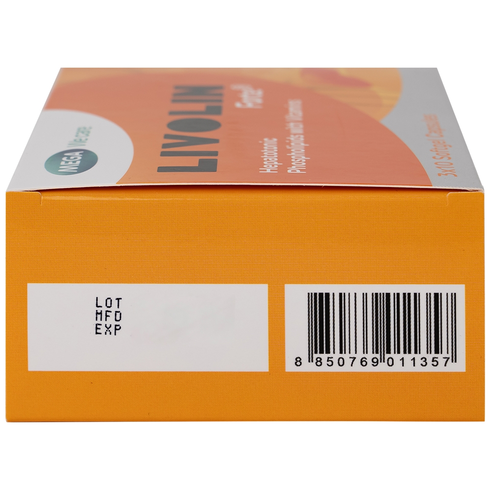 Hình ảnh Thuốc Livolin Forte Mega We Care điều trị viêm gan cấp, bán cấp và viêm gan mạn tính, xơ gan (3 vỉ x 10 viên)