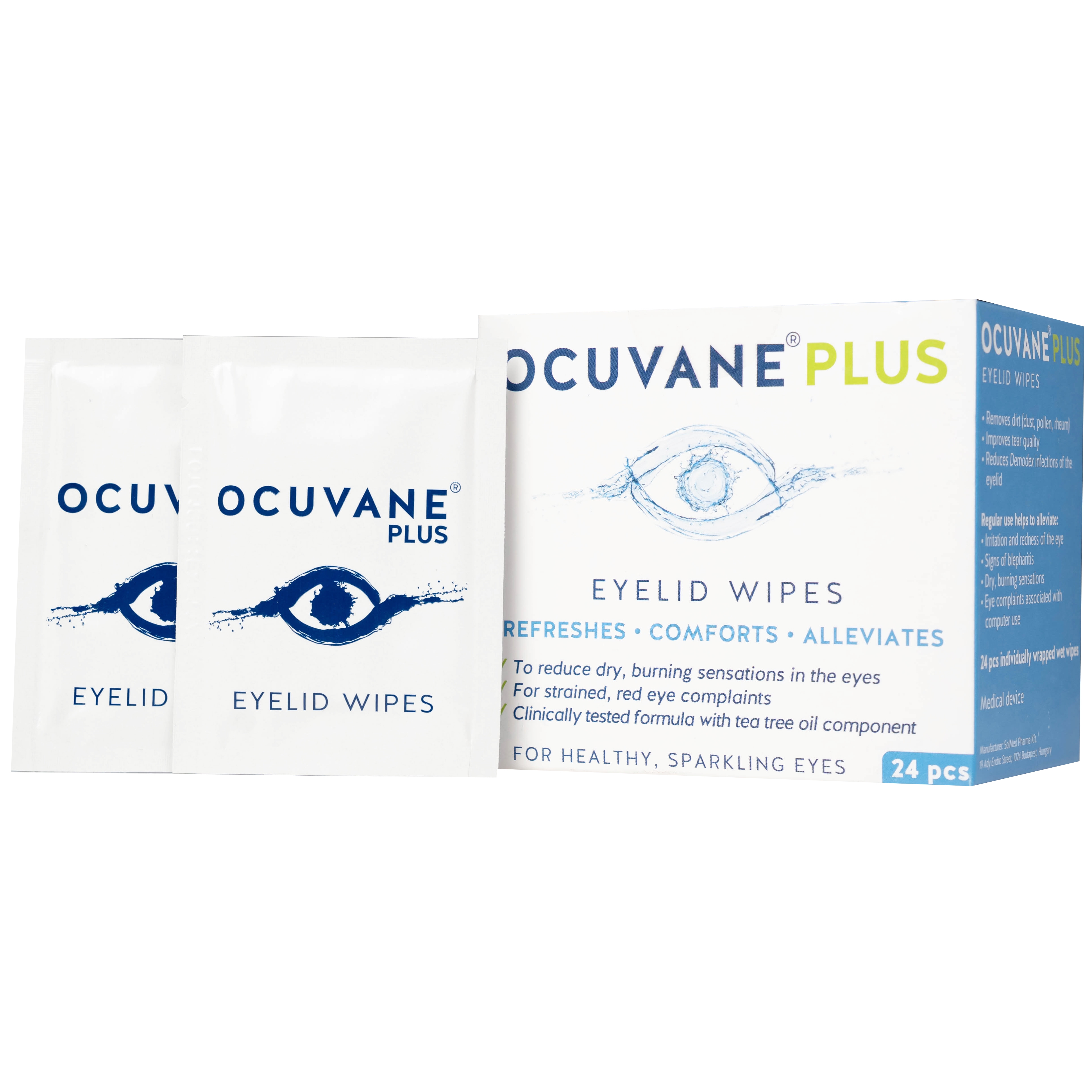 Hình ảnh Gạc lau mi mắt Ocuvane Plus Sucs làm sạch hiệu quả bụi bẩn và phấn hoa đọng lại trên mi (24 miếng)