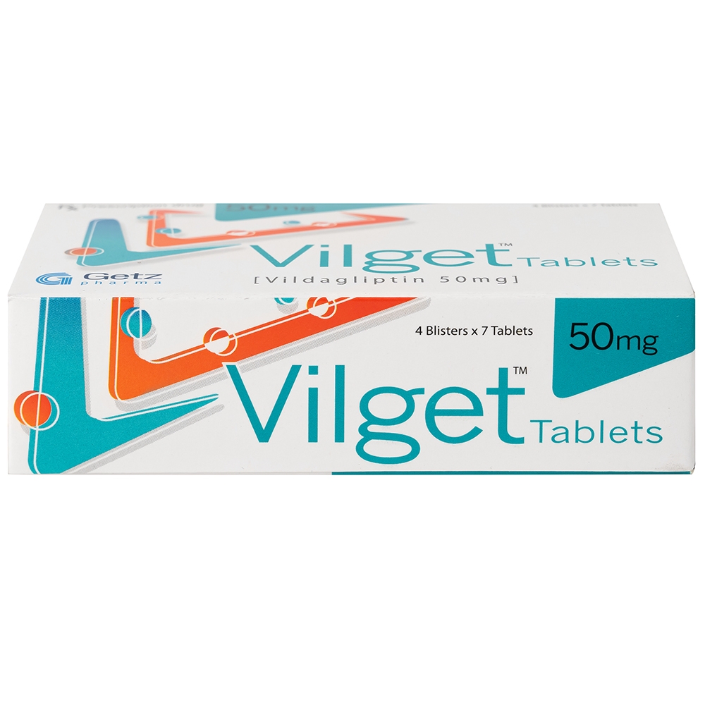 Hình ảnh Thuốc Vilget Tablets 50mg Getz điều trị bệnh đái tháo đường típ 2 (4 vỉ x 7 viên)