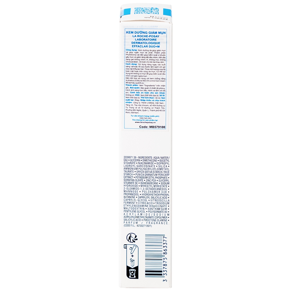 Hình ảnh Kem dưỡng da La Roche-Posay Effaclar Duo (+) hỗ trợ giảm viêm và giảm mụn đỏ tấy trong vòng 12 giờ (40ml)