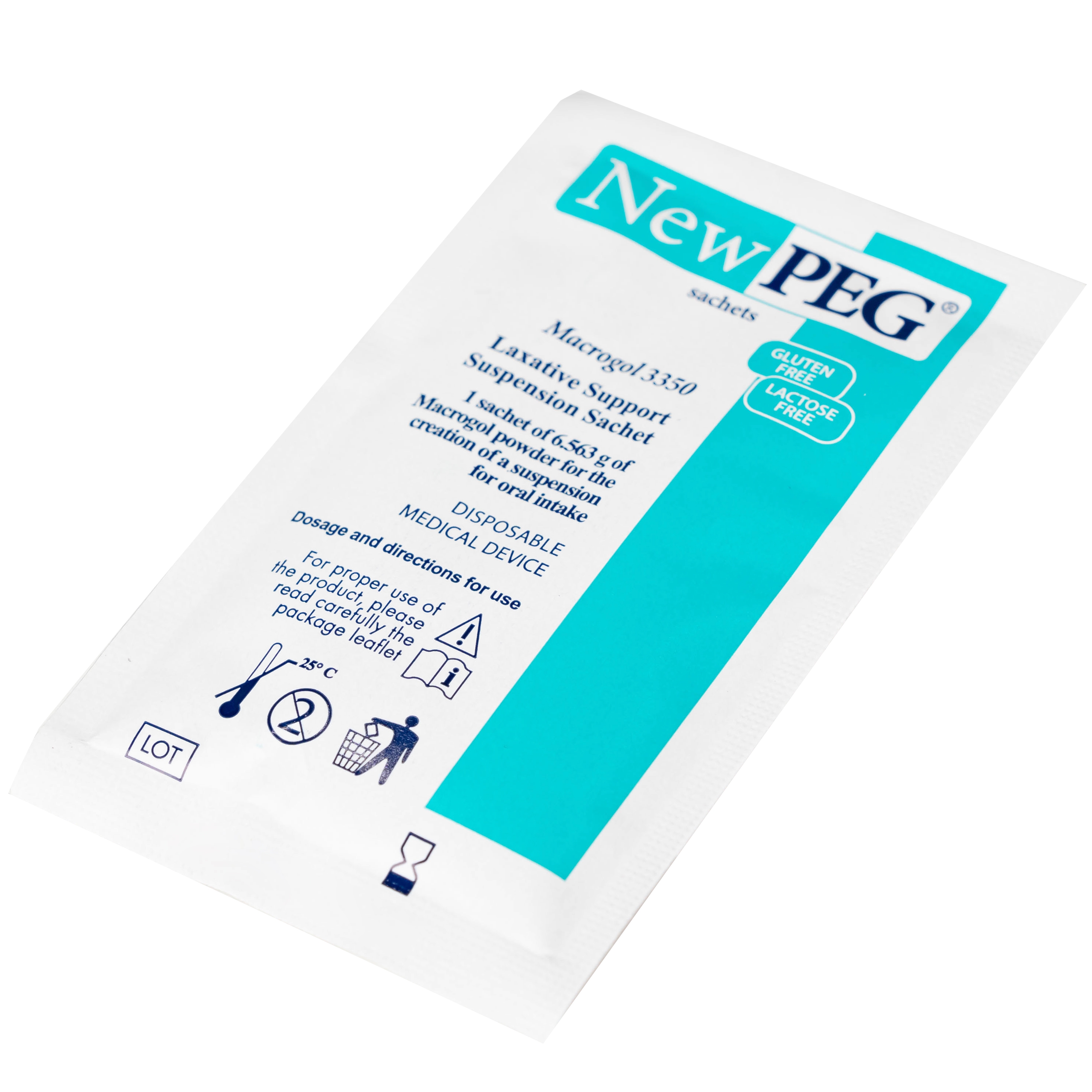 Hình ảnh Gói pha hỗn dịch hỗ trợ nhuận tràng Newpeg Macrogol 3350 Sao Kim điều trị táo bón, nhuận tràng, đầy hơi (30 gói)