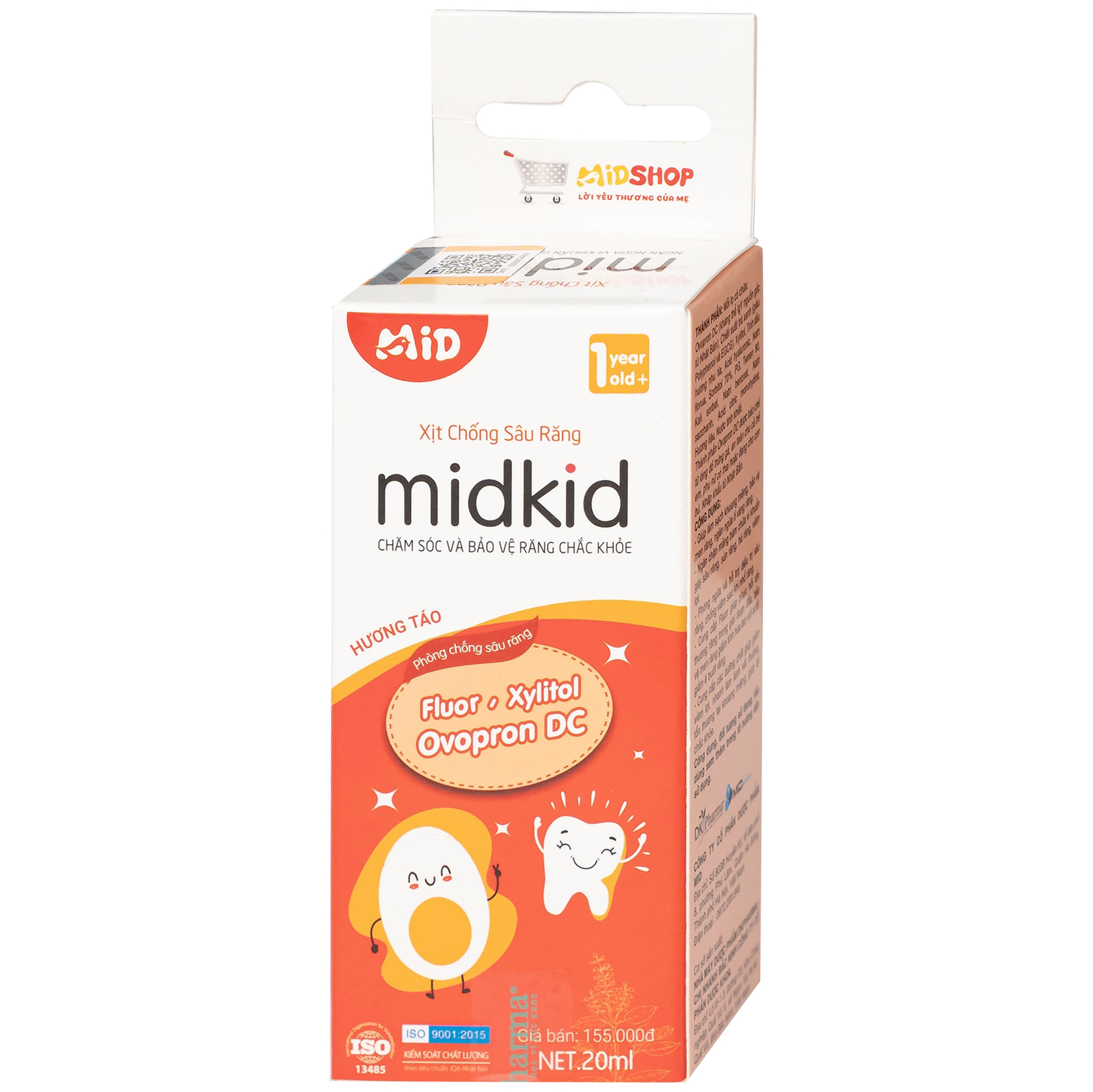 Hình ảnh Xịt chống sâu răng Midkid 20ml DK Pharma hương táo - làm sạch khoang miệng, bảo vệ men răng
