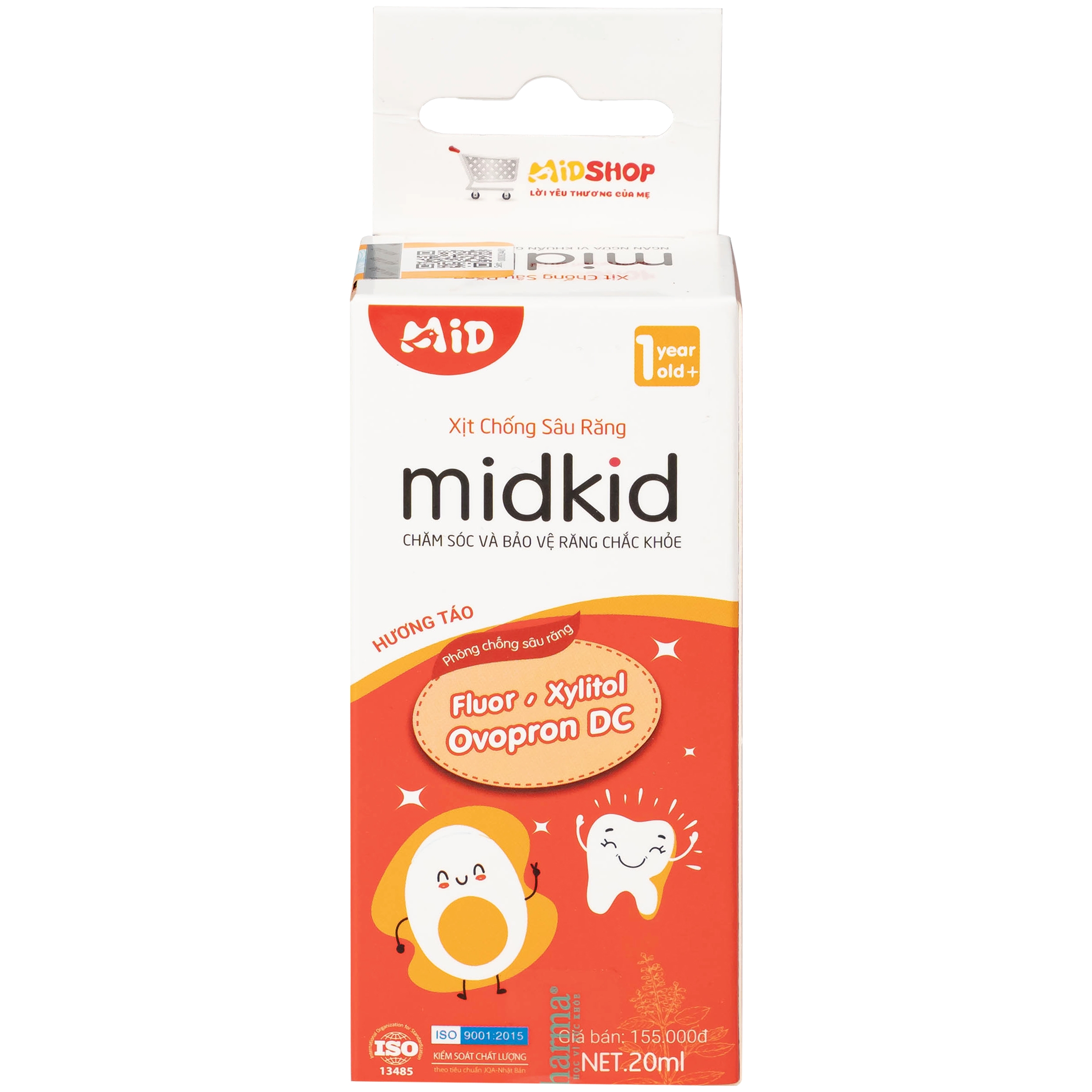 Hình ảnh Xịt chống sâu răng Midkid 20ml DK Pharma hương táo - làm sạch khoang miệng, bảo vệ men răng