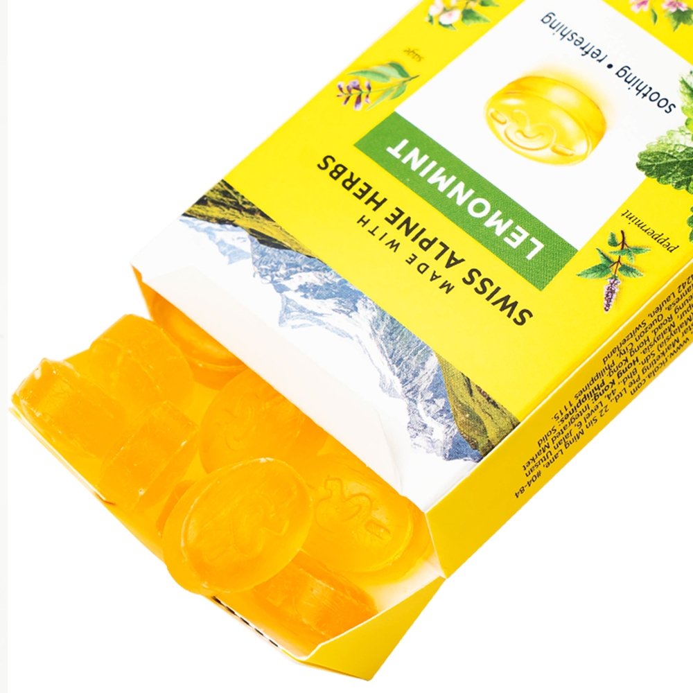 Hình ảnh Kẹo ngậm không đường Ricola Lemont Mint thông cổ, mát họng, làm dịu cơn ho (40g)