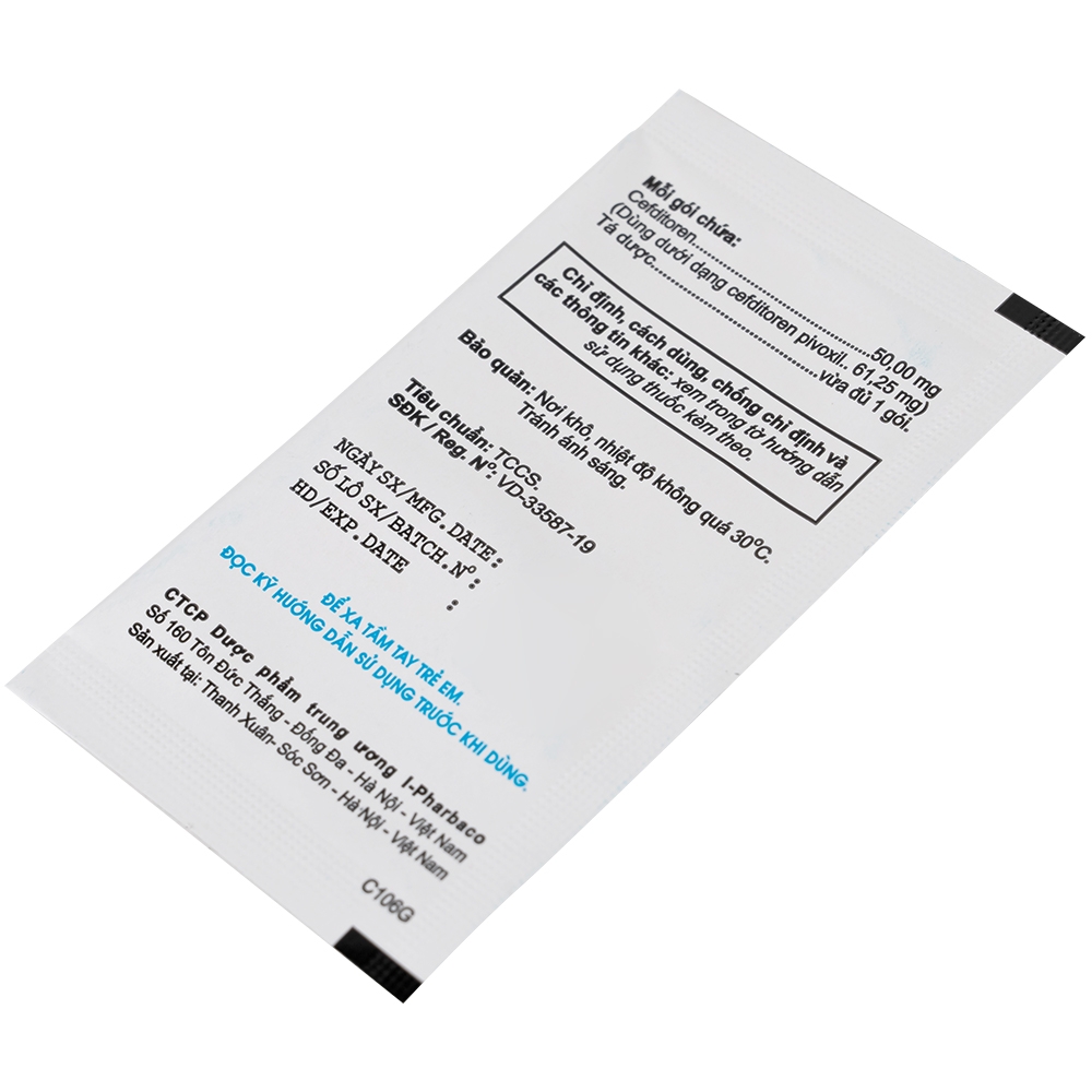 Hình ảnh Cốm pha hỗn dịch uống Cefriven 50 điều trị nhiễm khuẩn đường hô hấp, nhiễm khuẩn da, viêm họng, viêm amidan (21 gói x 0.5g)