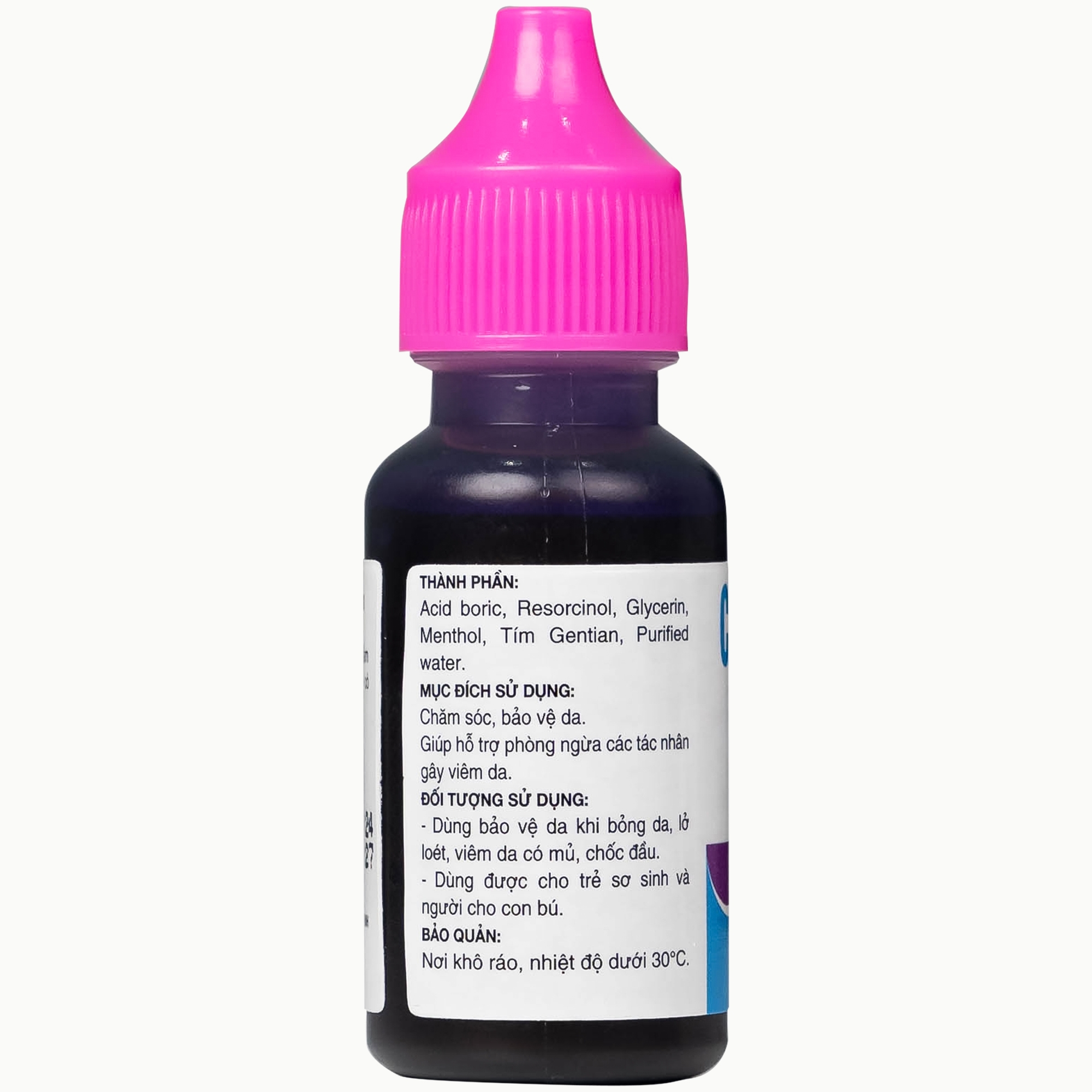 Hình ảnh Dung dịch bôi ngoài da Castelani DL 17ml Quablue Pharma hỗ trợ phòng ngừa viêm da do bỏng da, lở loét