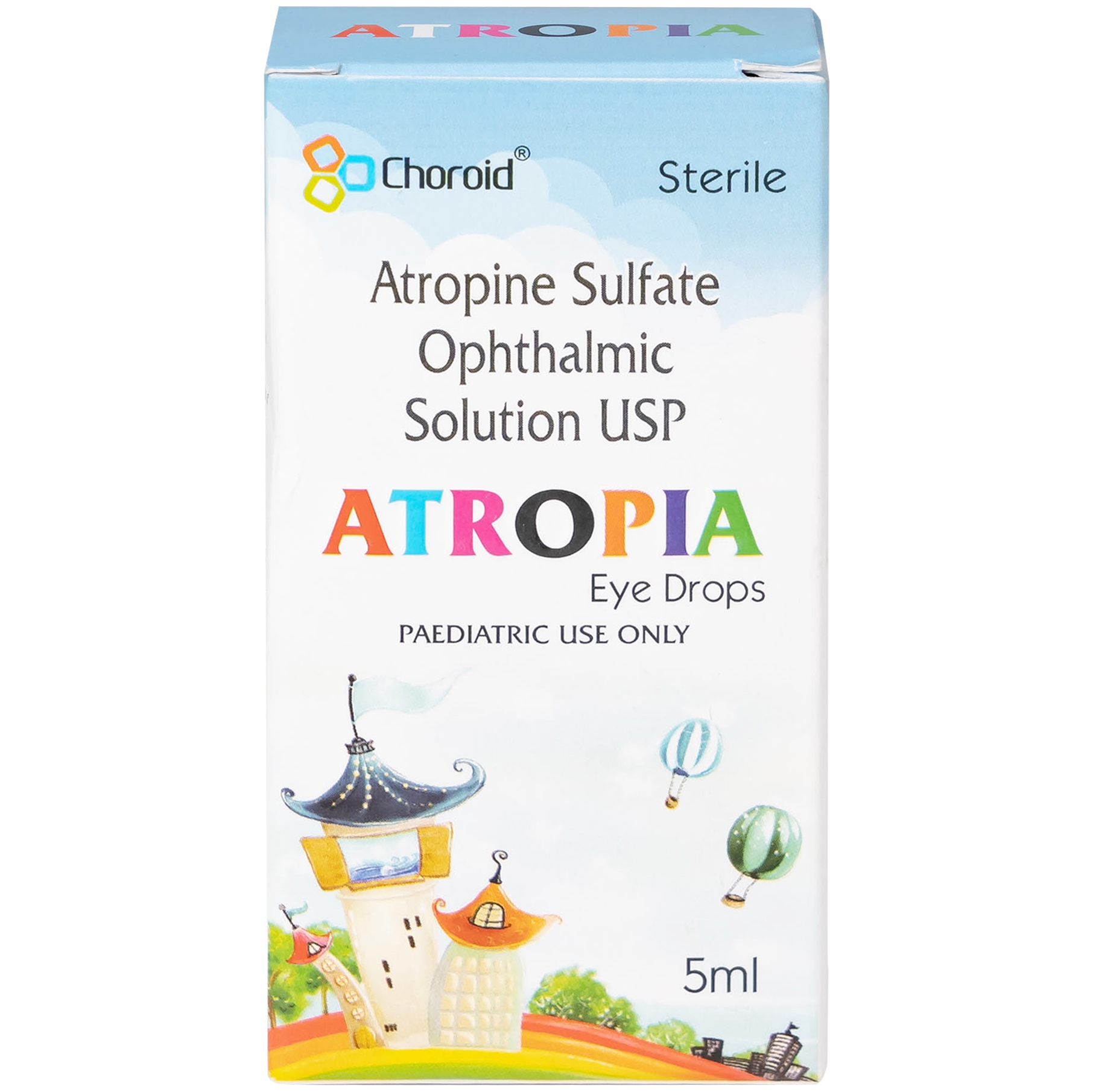 Hình ảnh Dung dịch nhỏ mắt ATROPIA 5ml Choroid  kiểm soát và làm chậm sự phát triển tật cận thị ở trẻ em