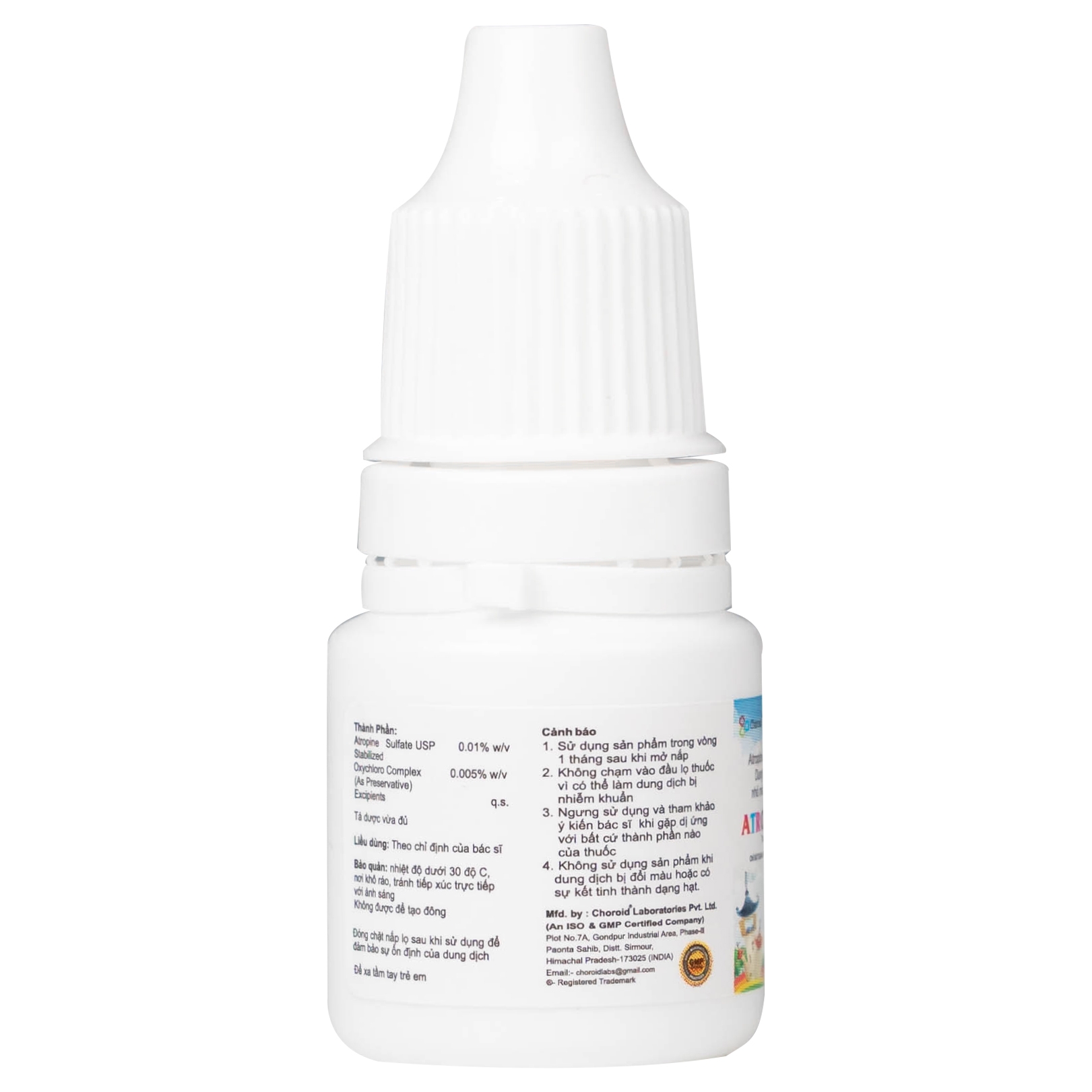 Hình ảnh Dung dịch nhỏ mắt ATROPIA 5ml Choroid  kiểm soát và làm chậm sự phát triển tật cận thị ở trẻ em