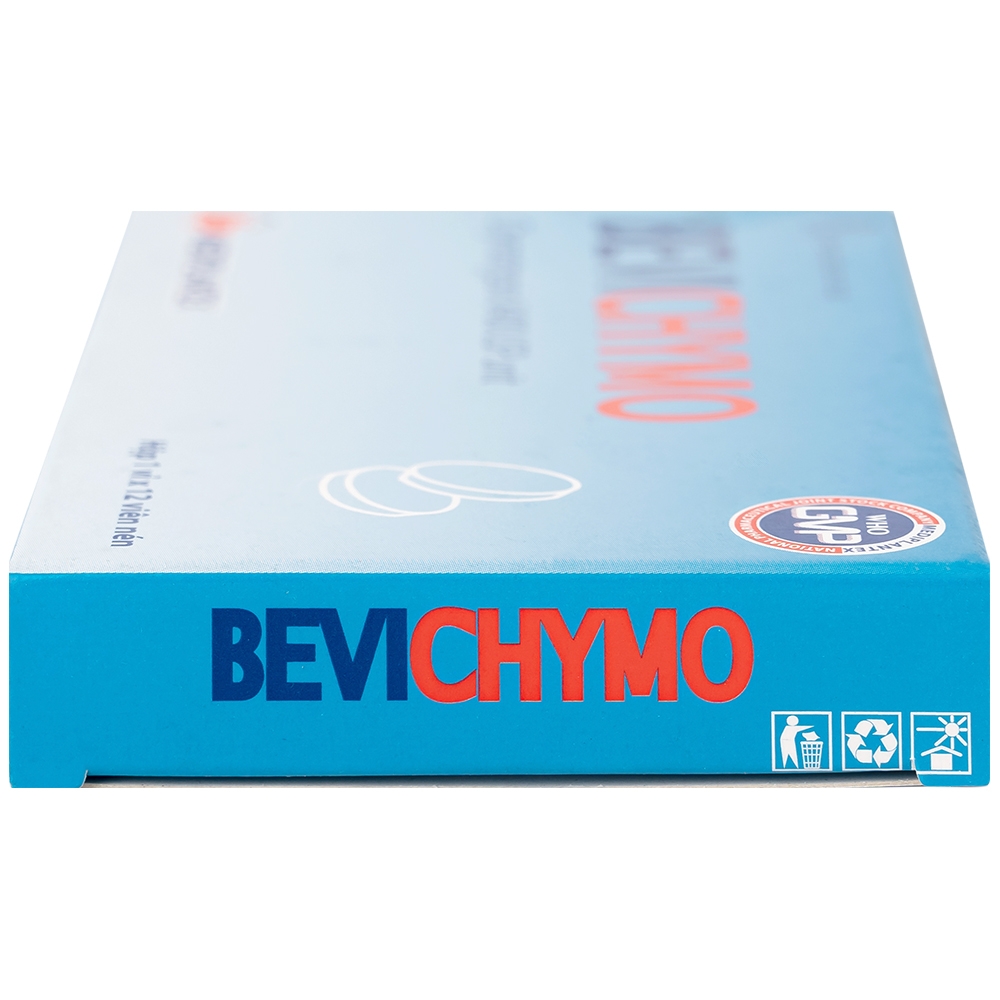 Hình ảnh Thuốc Bevichymo Chymotrypsin 8400 Usp Mediplantex giảm đau, hạ sốt và kháng viêm (1 vỉ x 12 viên)