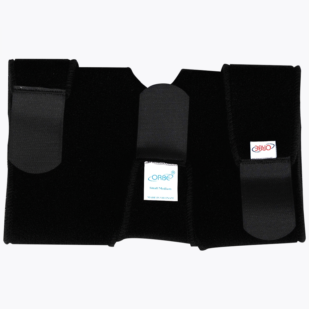 Hình ảnh Băng thun gối H1 màu đen size S/M Orbe hỗ trợ vận động khi chơi thể thao