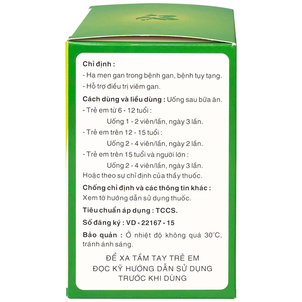 Hình ảnh Thuốc Atiliver Diệp Hạ Châu Khang Minh hỗ trợ điều trị viêm gan, tăng men gan (10 vỉ x 10 viên)