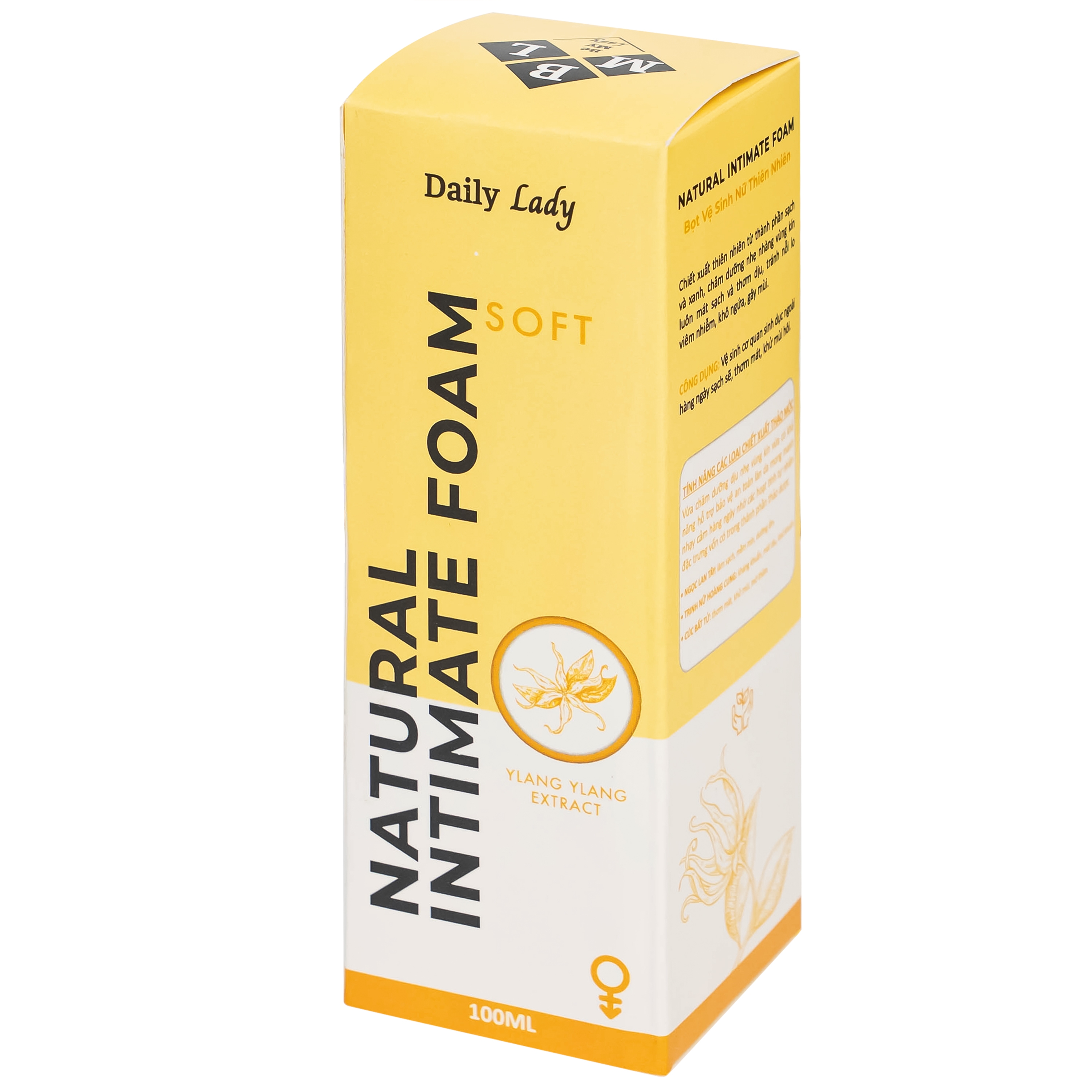 Hình ảnh Dung dịch vệ sinh phụ nữ dạng bọt Daily Lady Soft giúp làm sạch, dưỡng ẩm, mềm mịn (100ml)