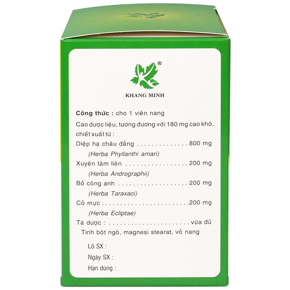 Hình ảnh Thuốc Atiliver Diệp Hạ Châu Khang Minh hỗ trợ điều trị viêm gan, tăng men gan (10 vỉ x 10 viên)