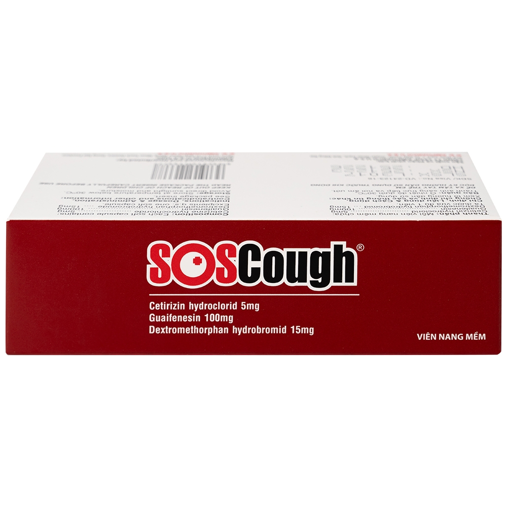 Hình ảnh Thuốc SOSCough Ampharco điều trị ho khan, ho do kích ứng (3 vỉ x 10 viên)