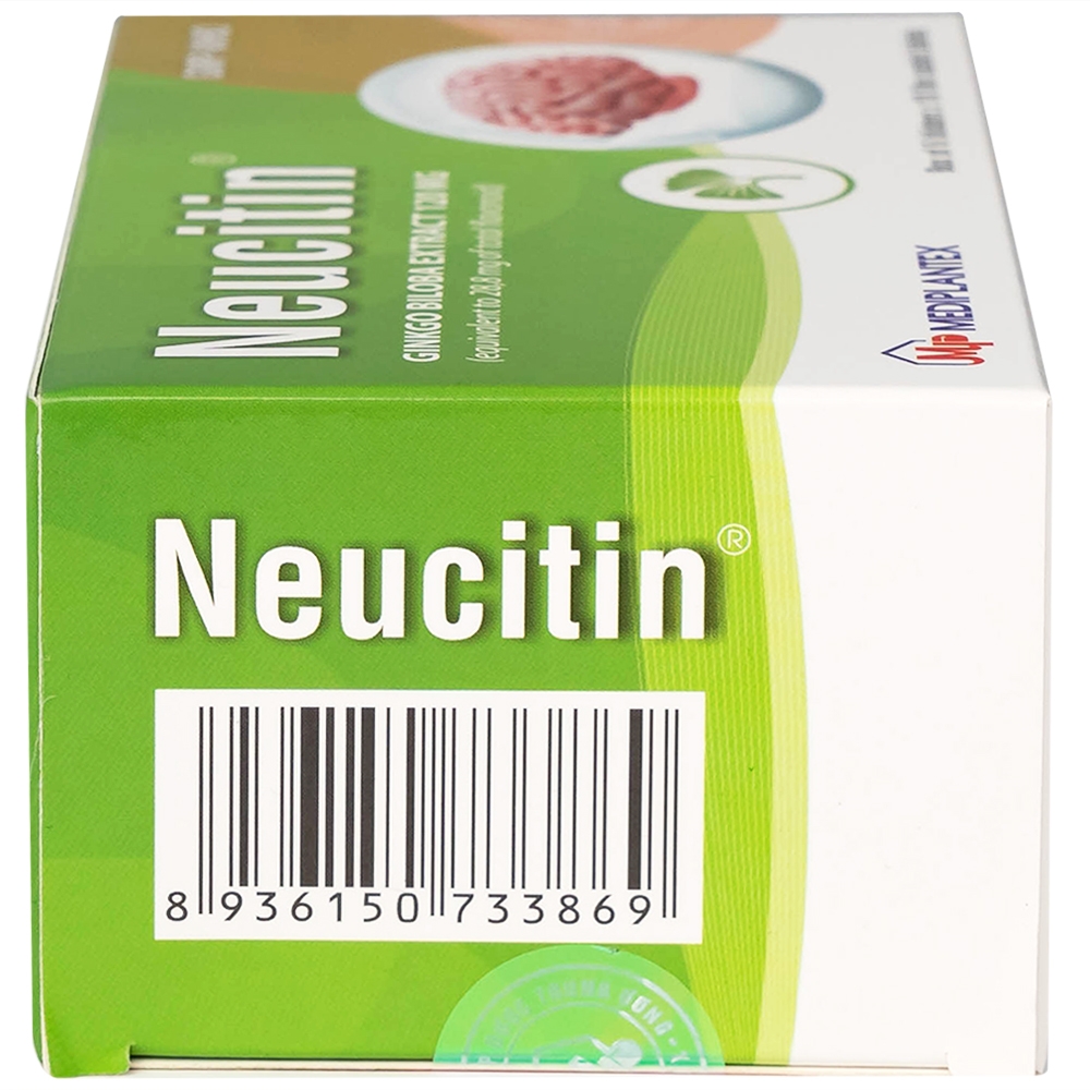 Hình ảnh Thuốc Neucitin 120mg Mediplantex điều trị mất trí nhớ ngắn hạn (6 vỉ x 10 viên)