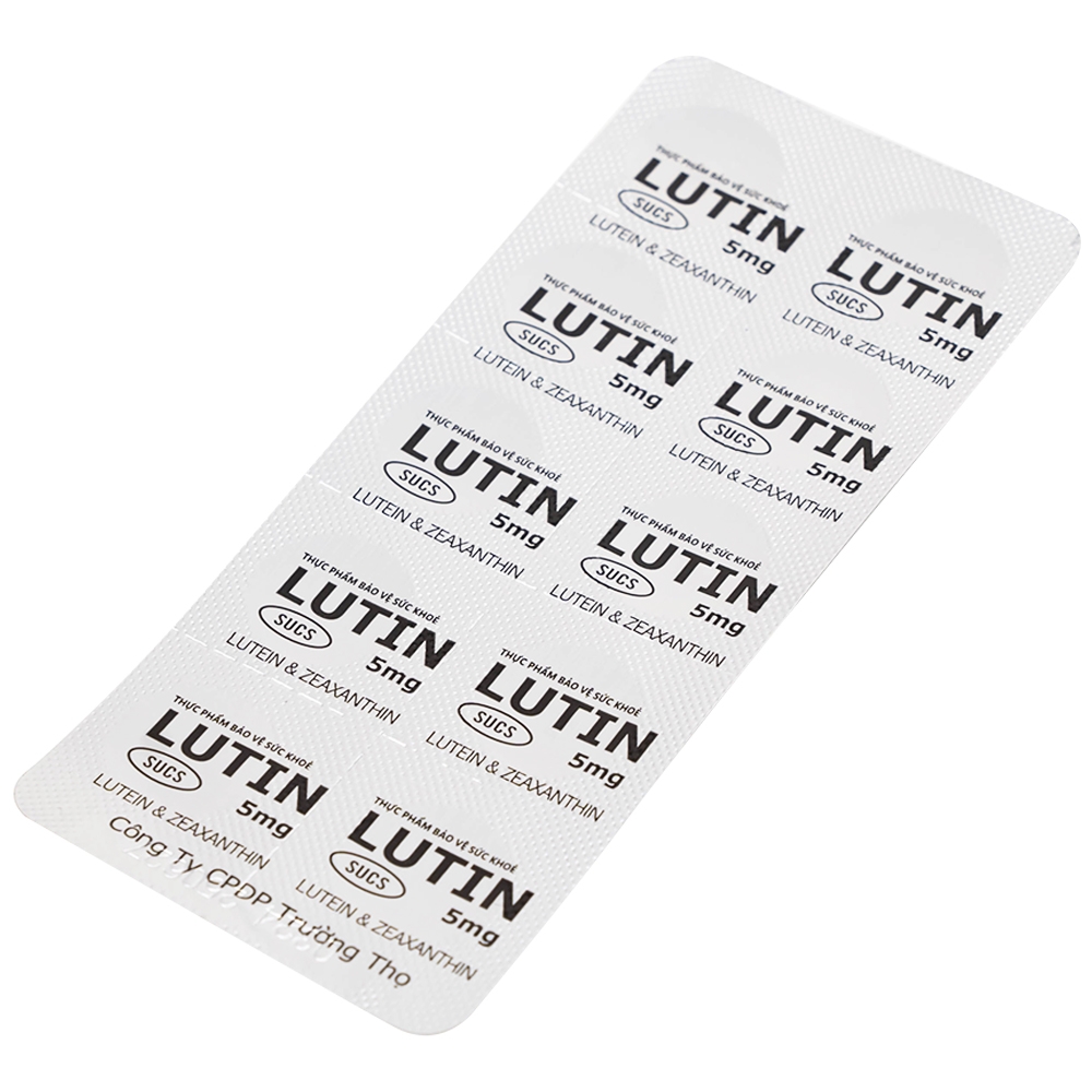 Hình ảnh Viên uống Lutin 5mg Sucs hỗ trợ tăng cường thị lực, giảm nguy cơ đục thủy tinh thể, thoái hóa điểm vàng