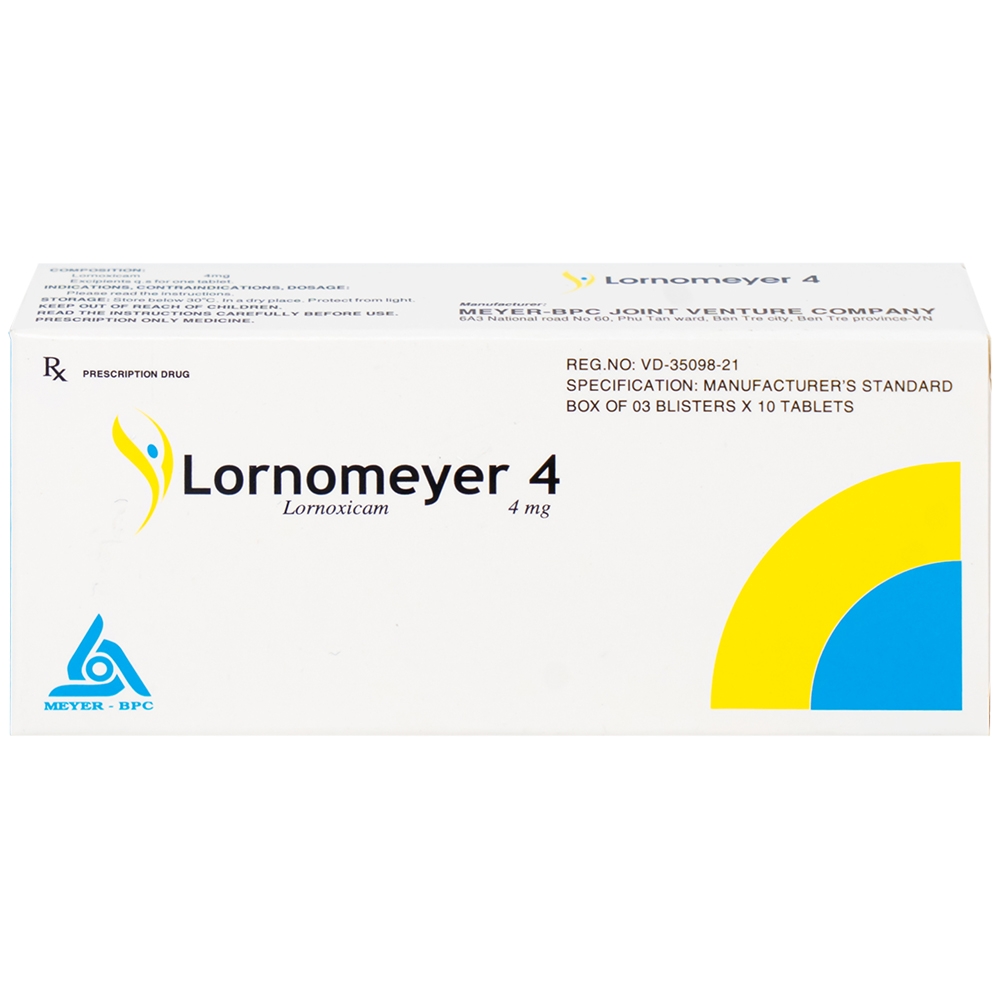 Hình ảnh Thuốc Lornomeyer 4 Meyer giảm đau, kháng viêm xương khớp (3 vỉ x 10 viên)