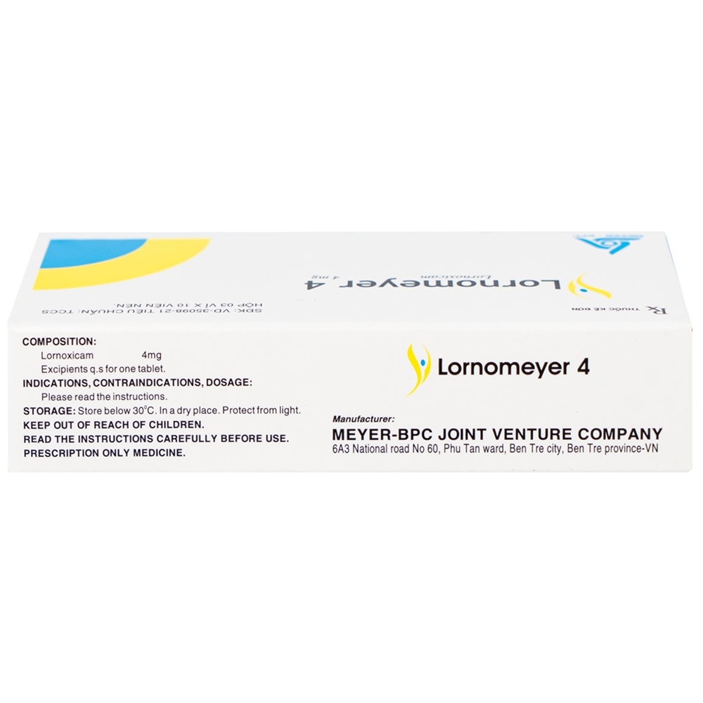 Hình ảnh Thuốc Lornomeyer 4 Meyer giảm đau, kháng viêm xương khớp (3 vỉ x 10 viên)