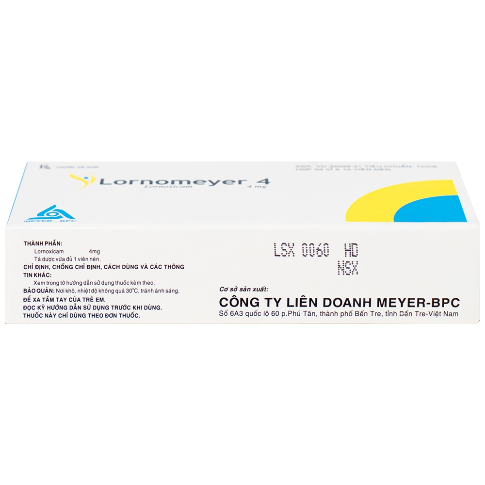 Hình ảnh Thuốc Lornomeyer 4 Meyer giảm đau, kháng viêm xương khớp (3 vỉ x 10 viên)
