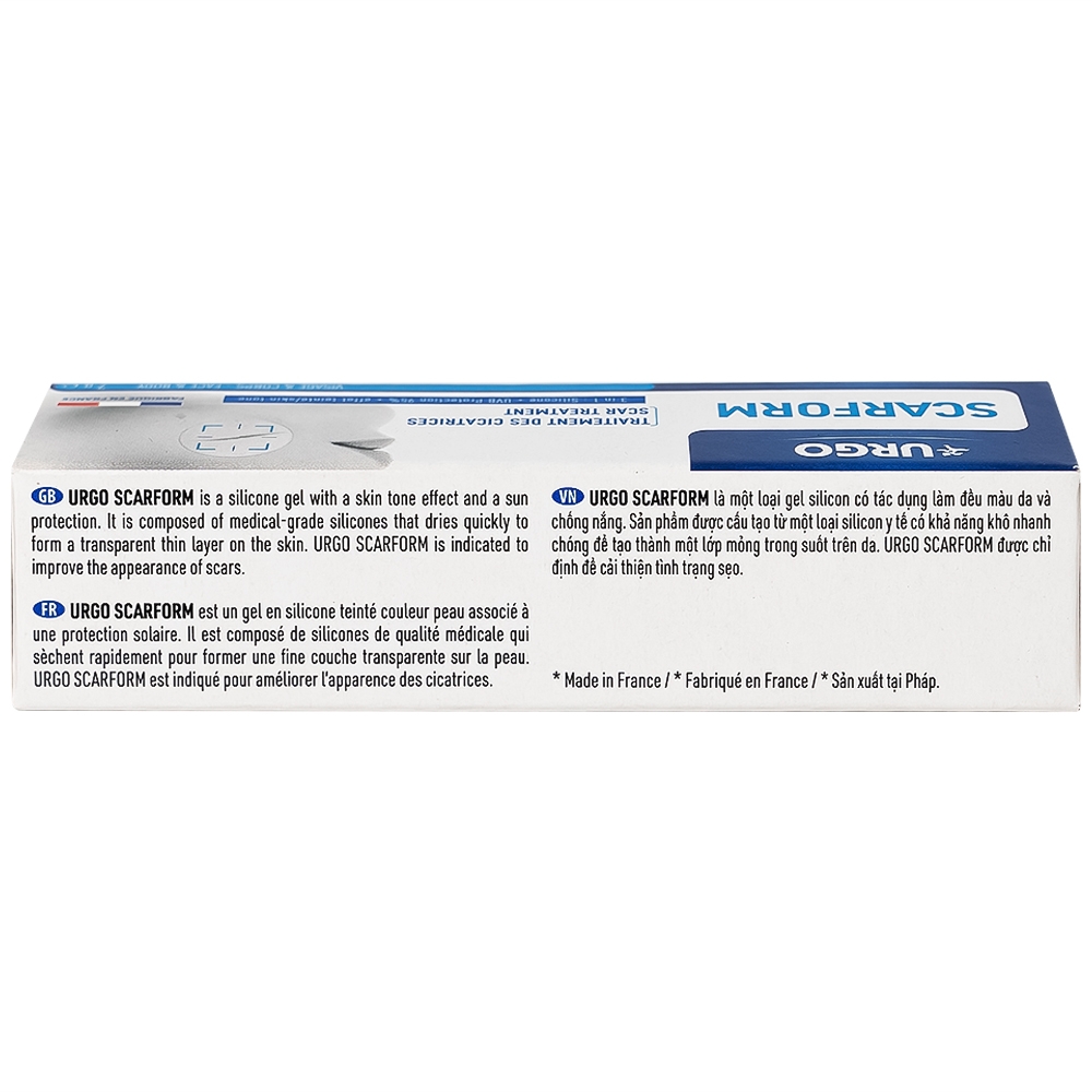 Hình ảnh Gel điều trị sẹo phì đại, sẹo lồi và mờ thâm Urgo Scarform 7g