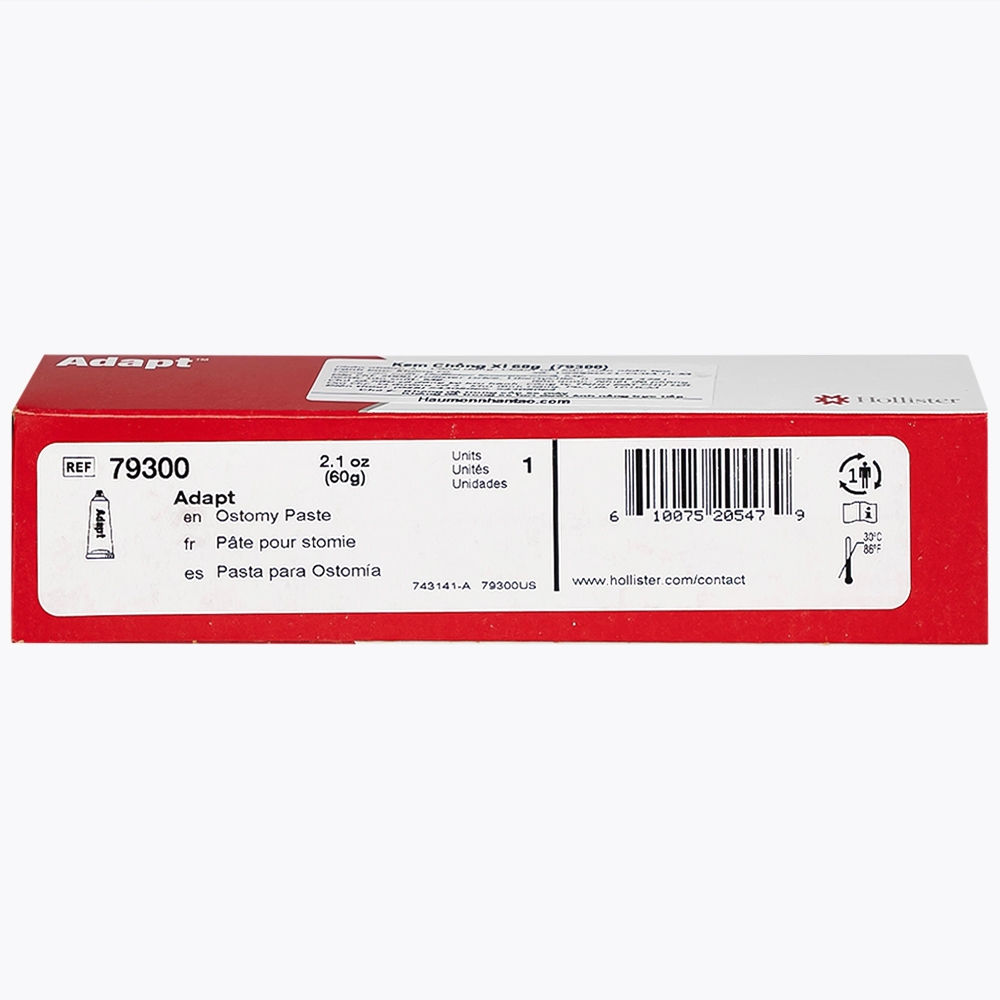 Hình ảnh Kem chống xì Adapt 60g Hollister dùng để chăm sóc hậu môn nhân tạo