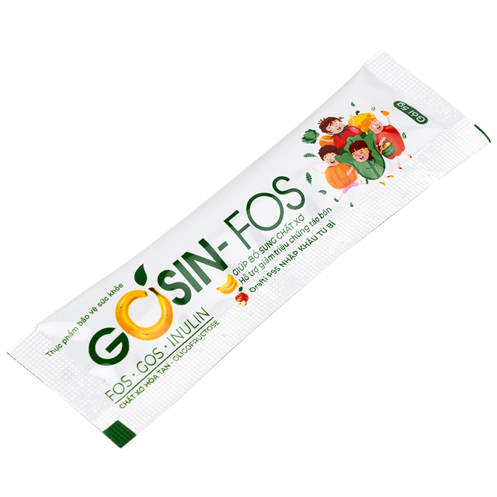 Hình ảnh Bột pha uống Gosin-Fos 5g Medvie bổ sung chất xơ, hỗ trợ giảm triệu chứng táo bón (30 gói)