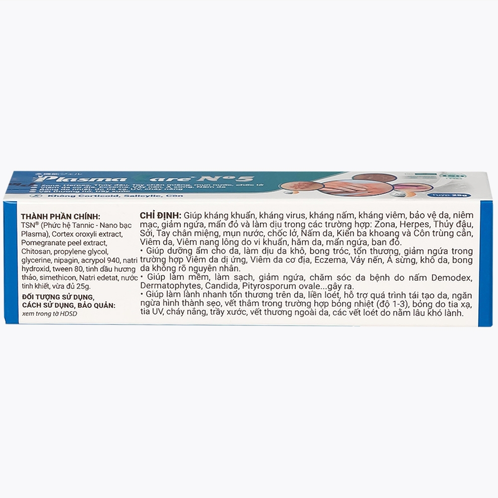 Hình ảnh Kem bôi da Plasmakare Nº5 Innocare 25g hỗ trợ điều trị Zona, Herpes, thủy đậu, tay chân miệng