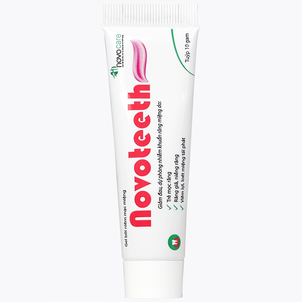 Hình ảnh Gel bôi niêm mạc miệng Novoteeth 10g Novocare giảm đau, dự phòng nhiễm khuẩn răng miệng do trẻ mọc răng