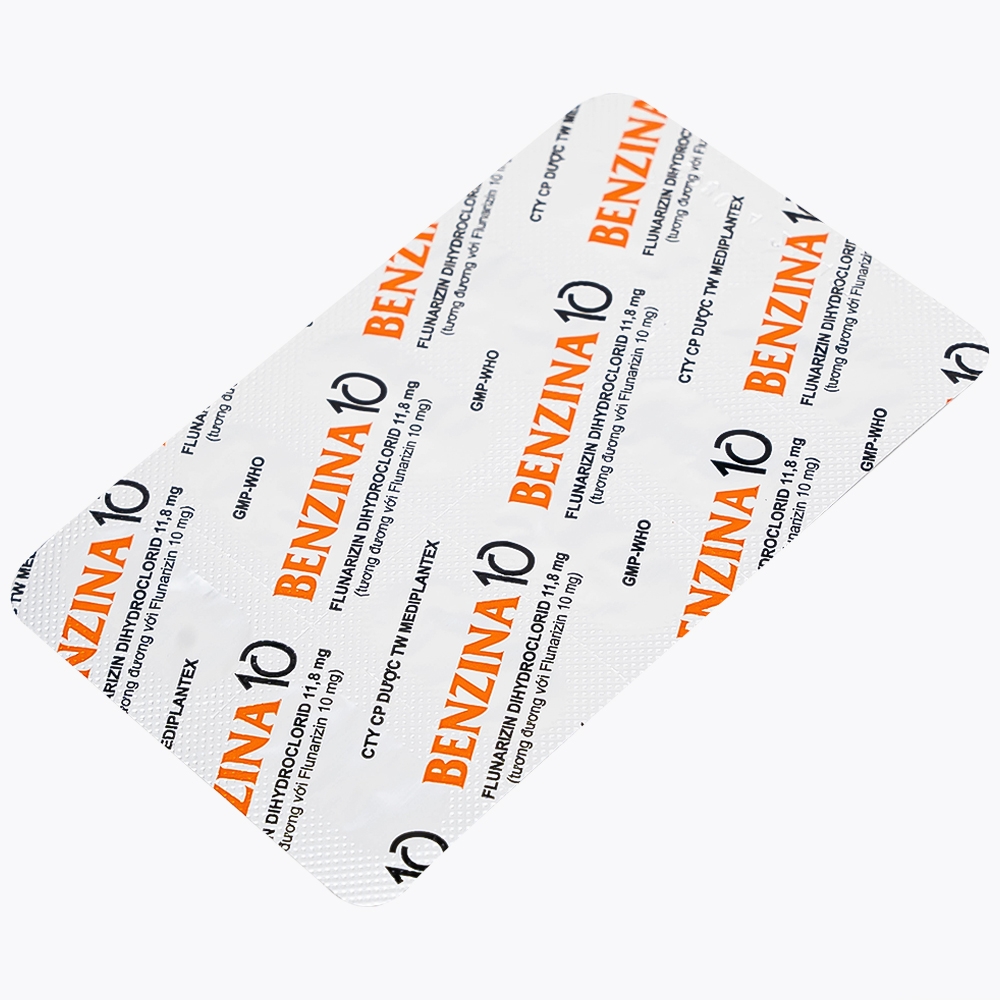 Hình ảnh Thuốc Bezina 10 Mediplantex điều trị dự phòng cơn đau nửa đầu (6 vỉ x 10 viên)