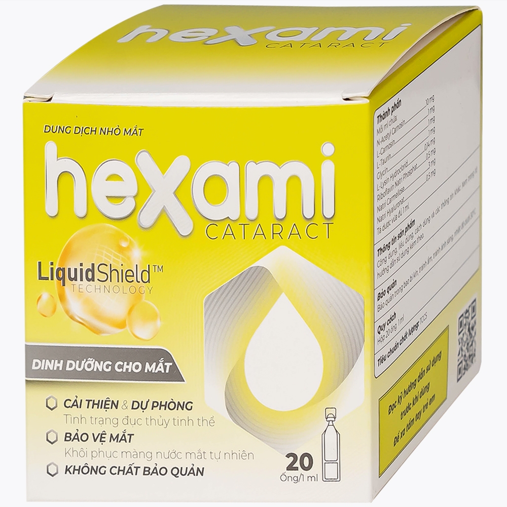 Hình ảnh Dung dịch nhỏ mắt Hexami Cataract CPC1HN cải thiện và dự phòng tình trạng đục thủy tinh thể (20 ống)