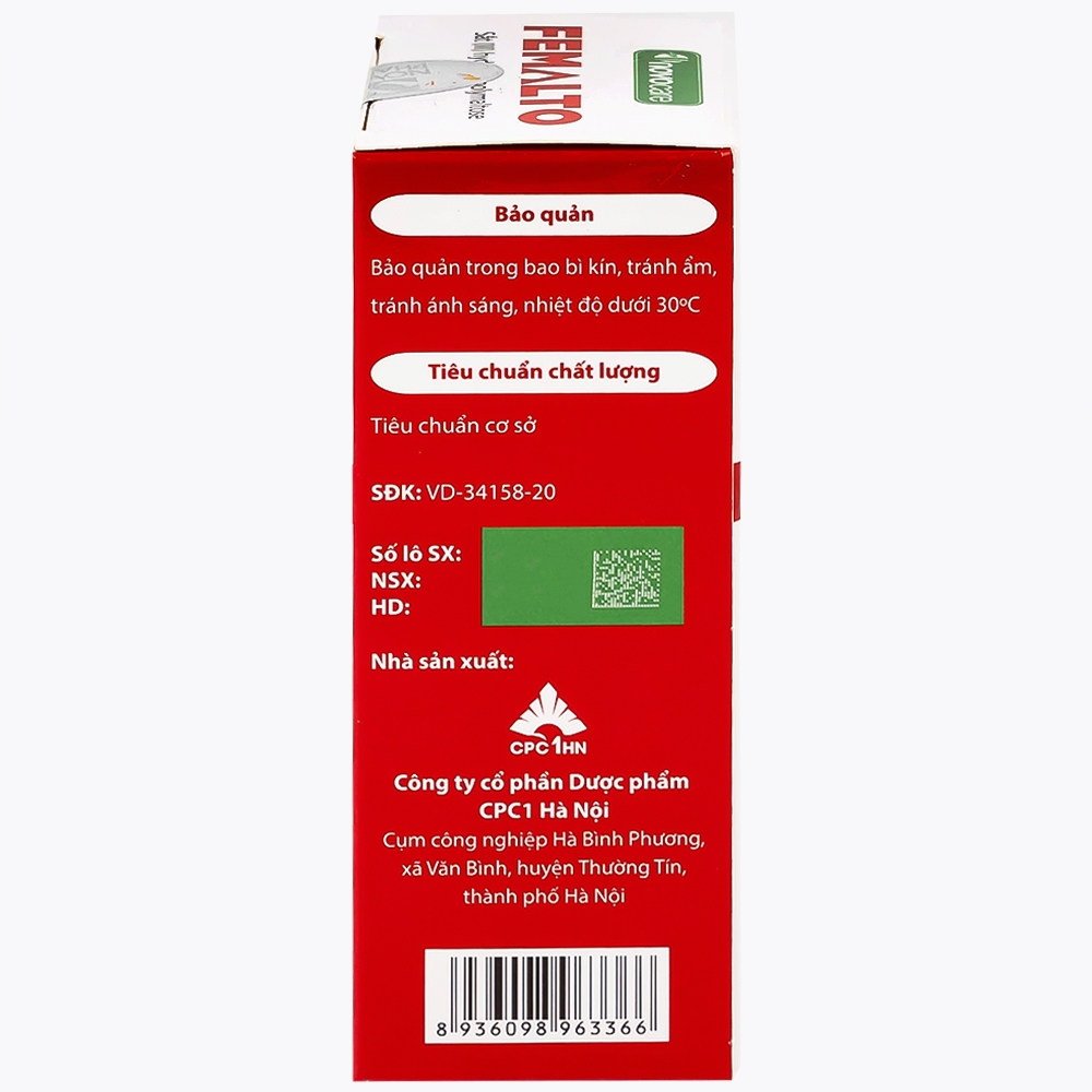 Hình ảnh Dung dịch uống Femalto 30ml CPC1HN bổ sung sắt hữu cơ dạng lỏng