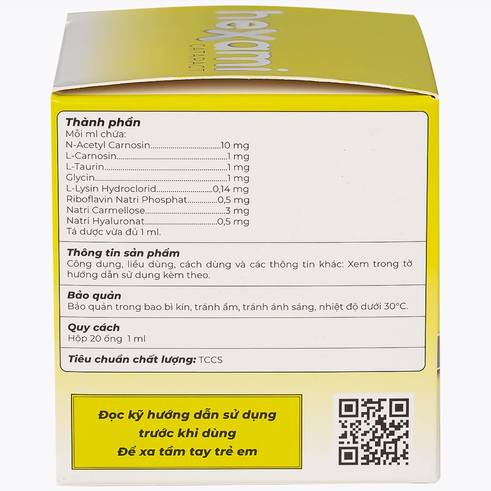 Hình ảnh Dung dịch nhỏ mắt Hexami Cataract CPC1HN cải thiện và dự phòng tình trạng đục thủy tinh thể (20 ống)