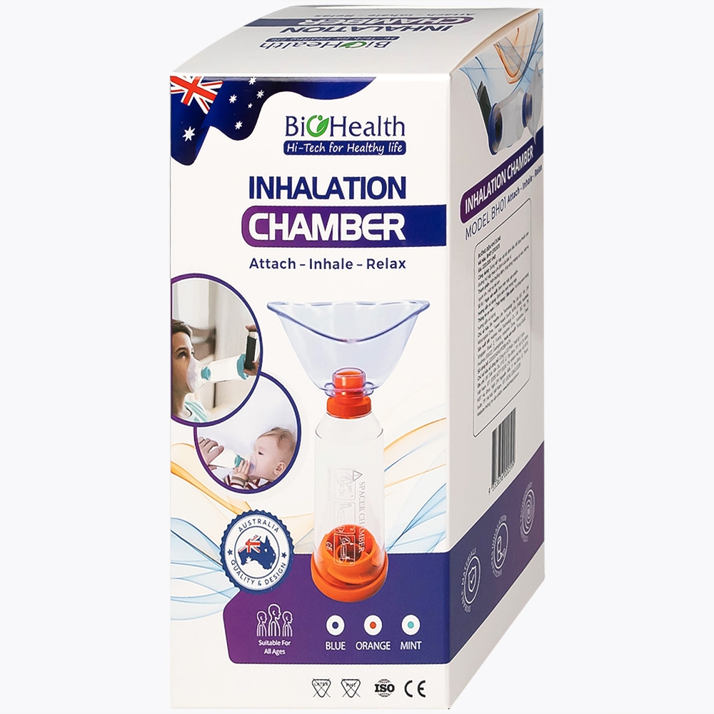 Hình ảnh Buồng đệm khí dung Inhalation Chamber BH01 220ml Biohealth đưa thuốc vào bằng đường hô hấp