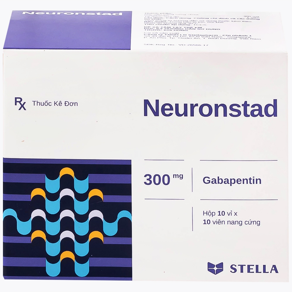 Hình ảnh Thuốc Neuronstad 300mg Stella điều trị hỗ trợ động kinh cục bộ (10 vỉ x 10 viên)