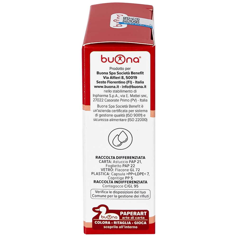 Hình ảnh Dung dịch Ferrodue 15ml Buona bổ sung sắt cho cơ thể, giảm nguy cơ thiếu máu