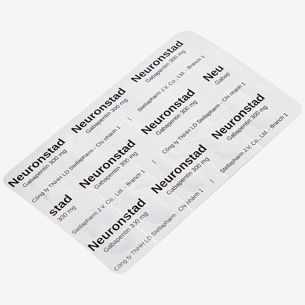 Hình ảnh Thuốc Neuronstad 300mg Stella điều trị hỗ trợ động kinh cục bộ (10 vỉ x 10 viên)