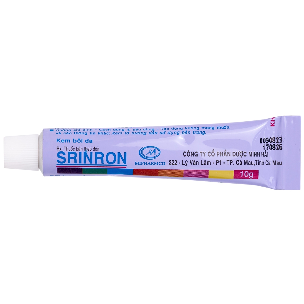 Hình ảnh Kem bôi da Srinron 10g Mipharmco điều trị các bệnh về da do nhiễm khuẩn hoặc nấm, bệnh da hỗn hợp