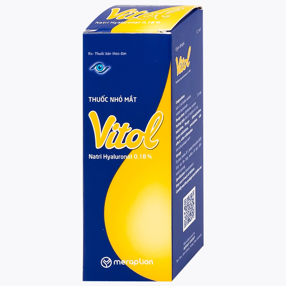 Hình ảnh Thuốc nhỏ mắt Vitol 12ml Merap dùng cho các tình trạng khô mắt